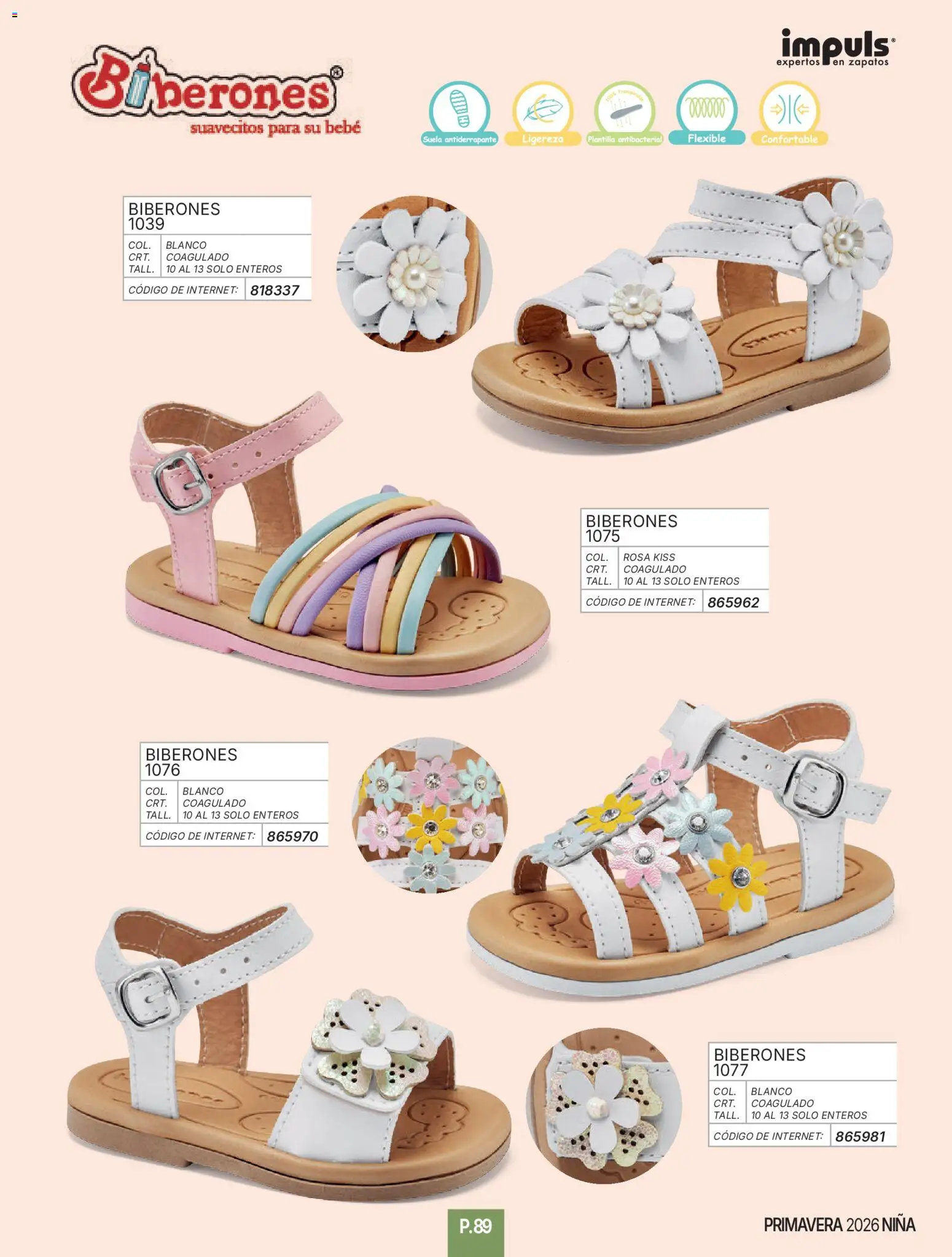 Nuevas ofertas de Impuls válidas en toda la República Mexicana desde el 01.01.2026. ¡Encuentra las mejores ofertas en Impuls catálogo Niña! | Página: 91 | Productos: Zapatos, Flexible