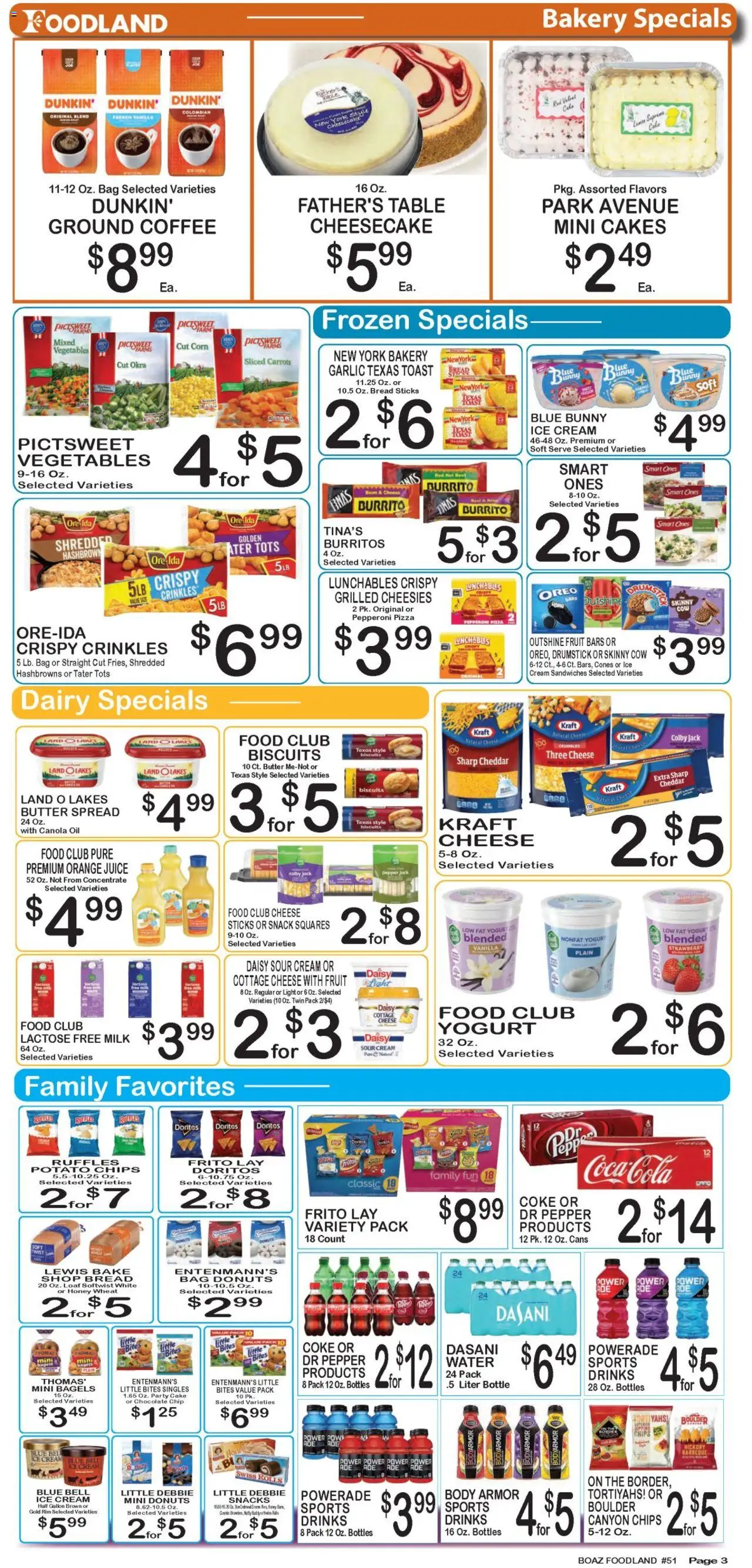 Foodland Weekly Ad - valid from 12.08.2025 | Page: 3 | Products: Bakery, Butter, Chips, Cheesecake
