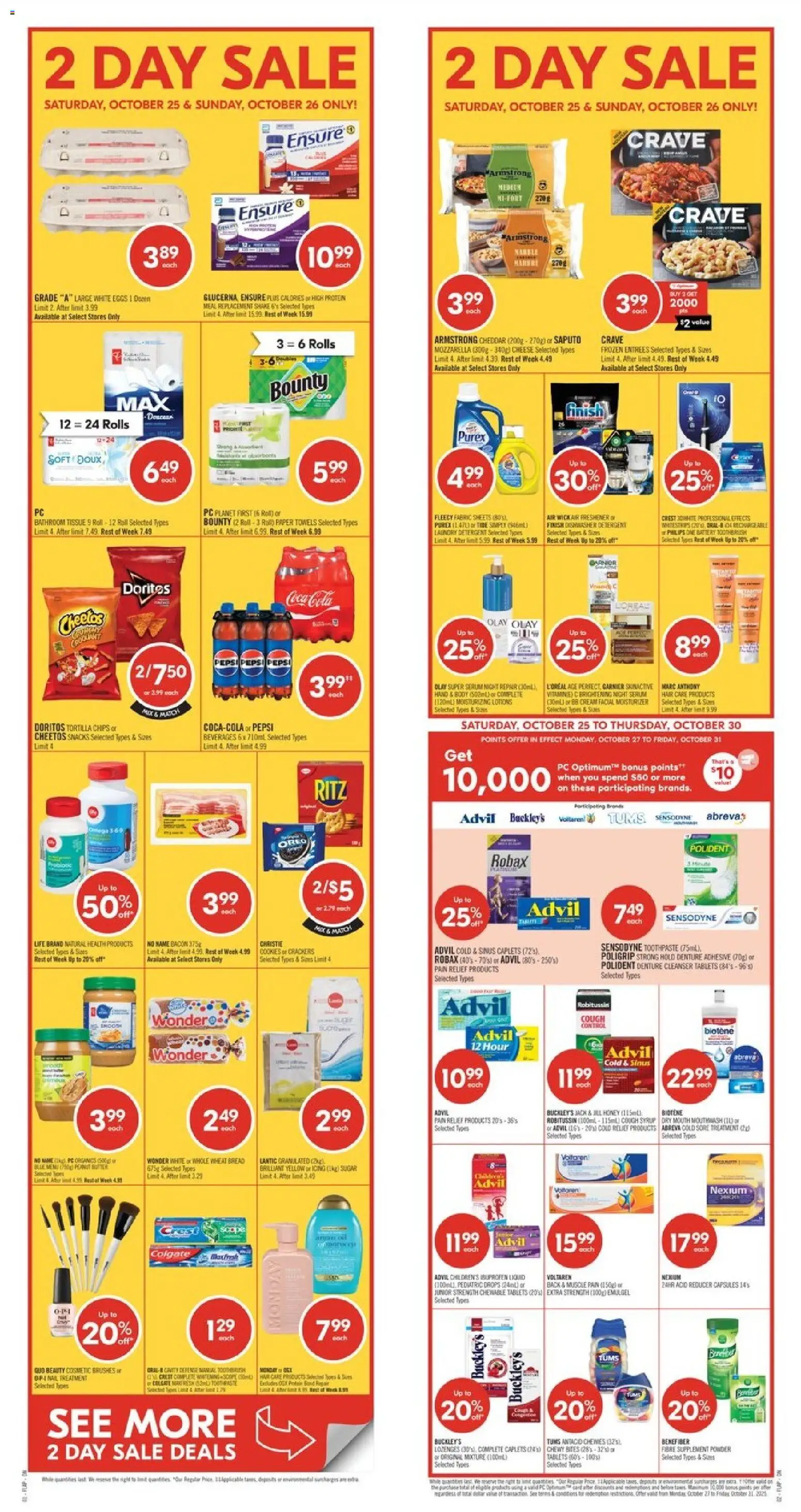 Shoppers flyer valid from 25.10.2025 | Page: 2 | Products: Cookies, Powder, Mouthwash, Detergent