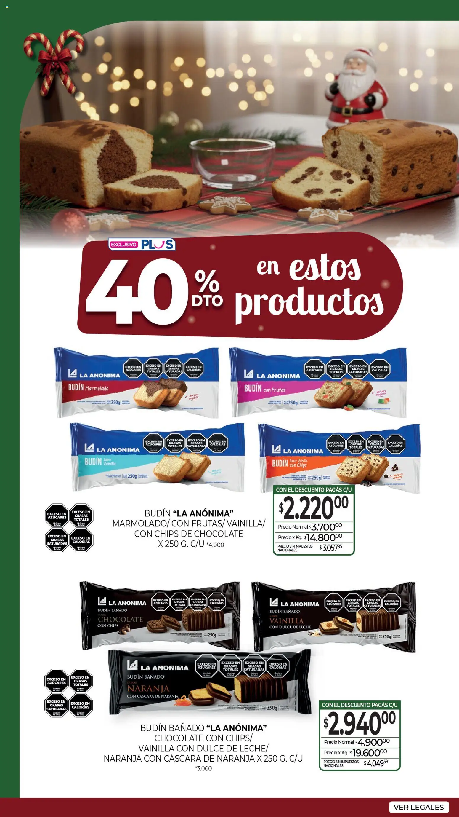 La Anonima Marca Propia Fiestas │ válido desde el 18.12.2025 | Página: 2 | Productos: Budín, Dulce de leche, Leche, Chocolate