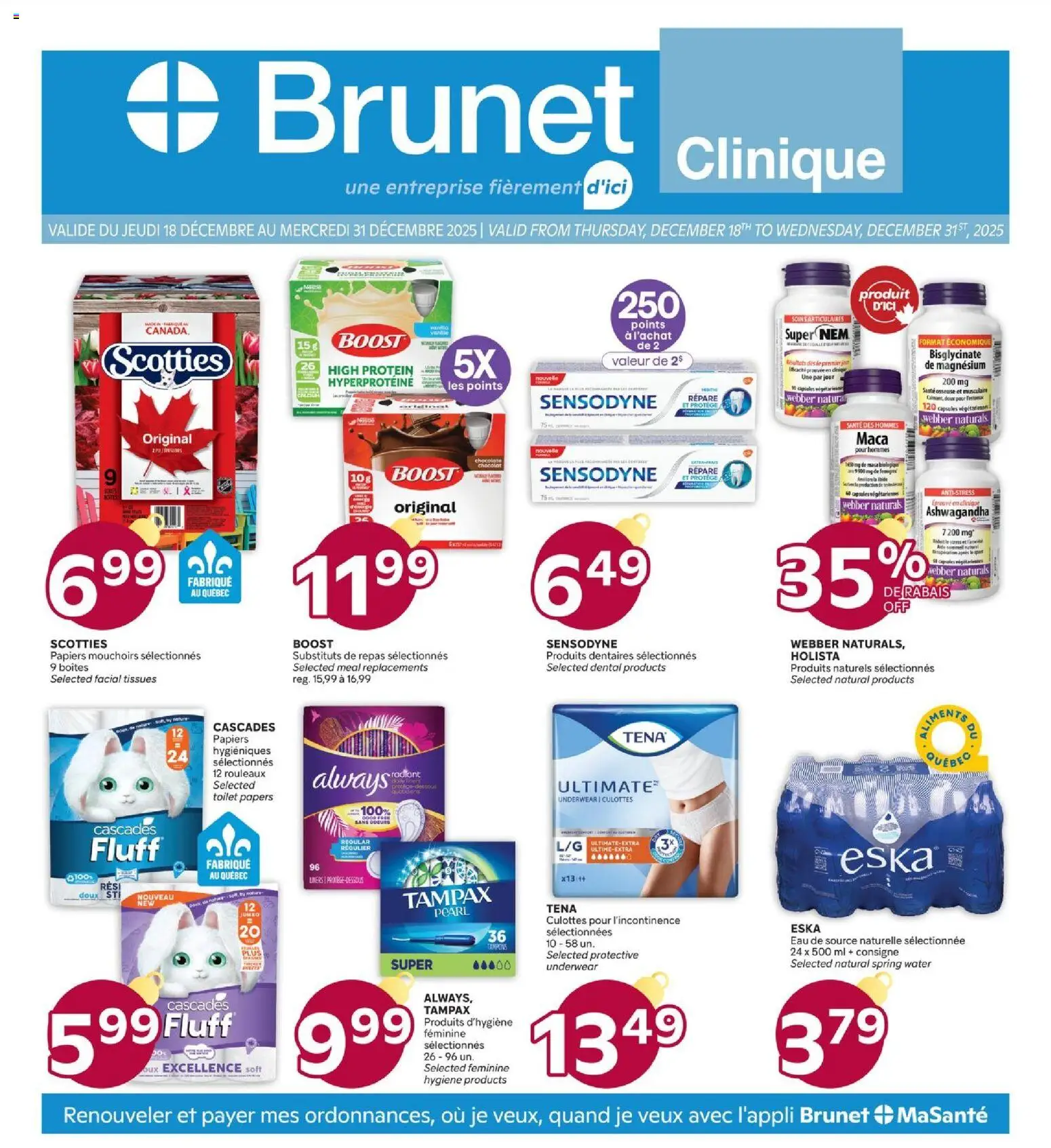 Brunet flyer valid from 18.12.2025 | Page: 1 | Products: Chocolate, Underwear