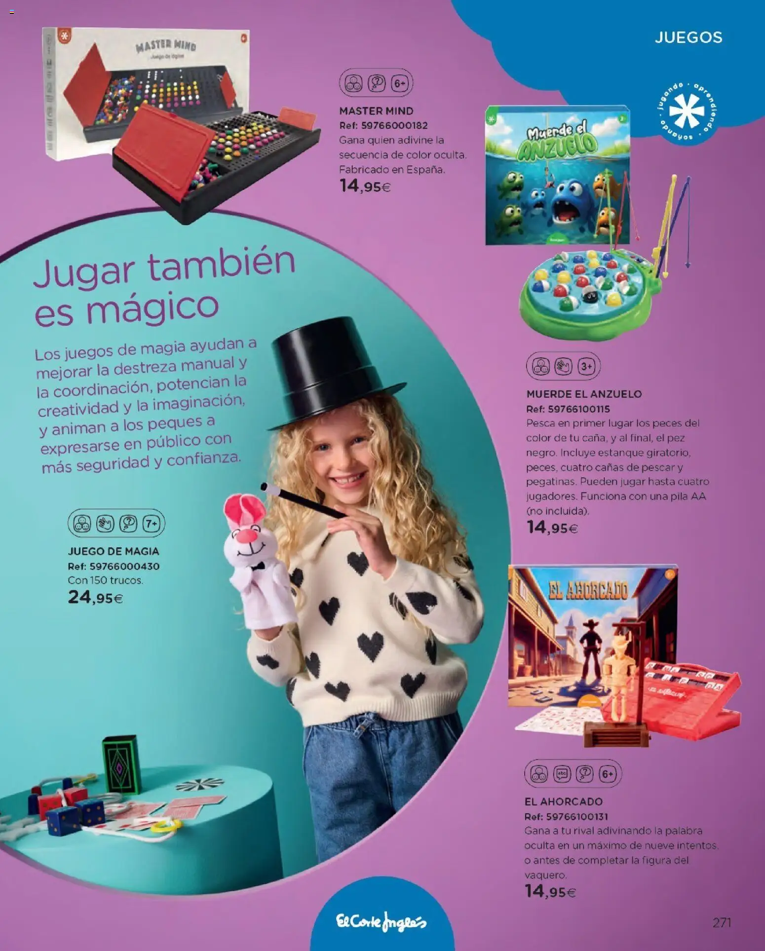 Nuevas ofertas de El Corte Inglés válidas en toda la República Mexicana desde el 27.10.2025. ¡Encuentra las mejores ofertas en El Corte Inglés catálogo Juguetes! | Página: 271 | Productos: Pez, Juego, Pila