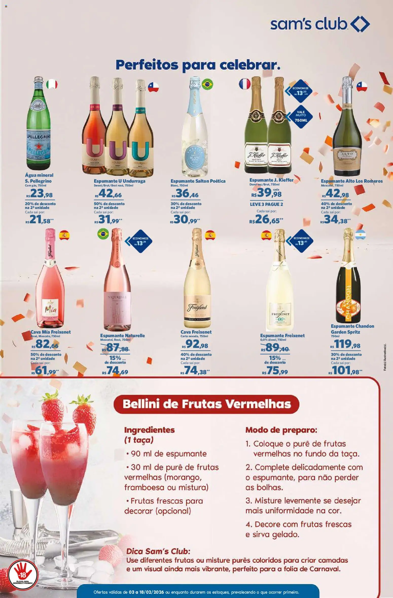 Sam's Club Folheto - válido de 03.02.2026 | Página: 11 | Produtos: Espumante, Água mineral