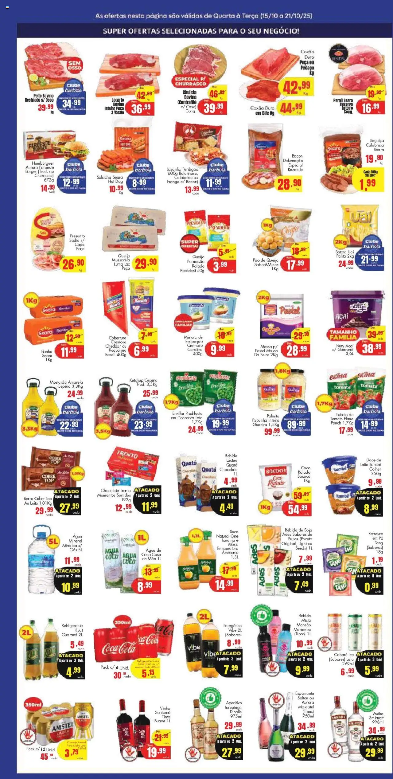 Barbosa Supermercados Folheto - válido de 15.10.2025 | Página: 2 | Produtos: Cola, Vinho, Cheddar, Soja