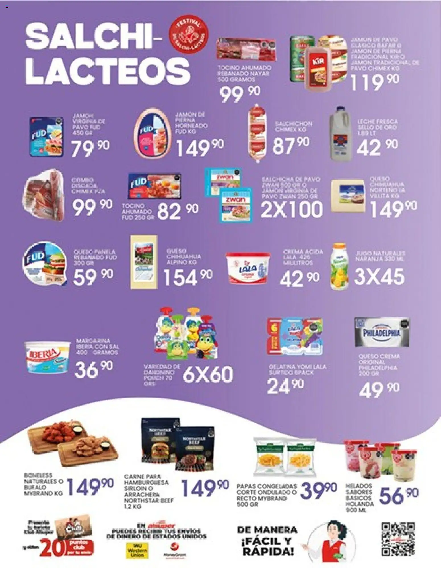 Nuevas ofertas de Alsuper válidas en toda la República Mexicana desde el 14.04.2026. ¡Encuentra las mejores ofertas en Alsuper folleto Casas Grandes! | Página: 3 | Productos: Sal, Salchicha, Queso crema, Jugo