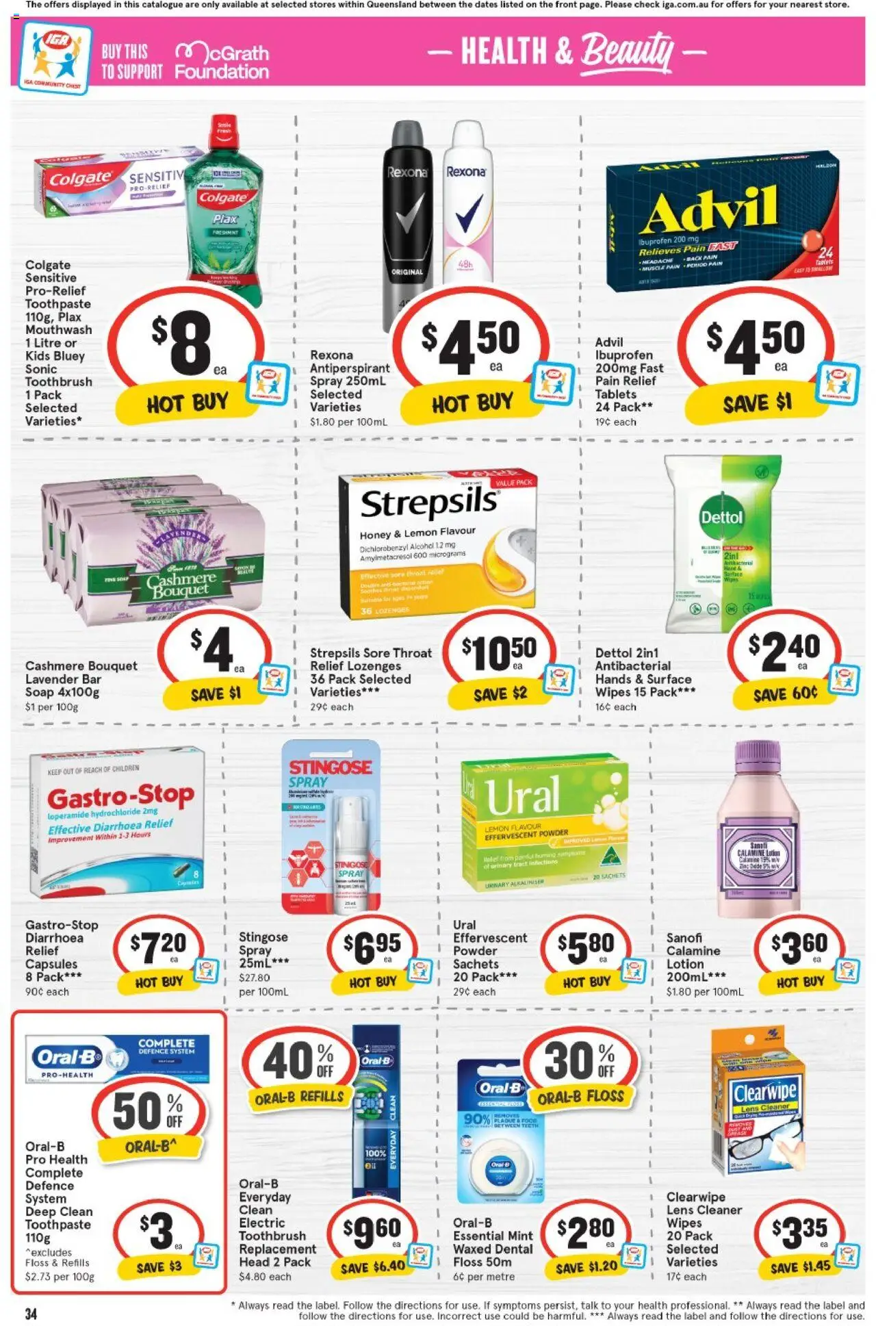 IGA catalogue - valid from 10.09.2025 | Page: 35 | Products: Cleaner, Toothpaste, Lemon, Pain relief