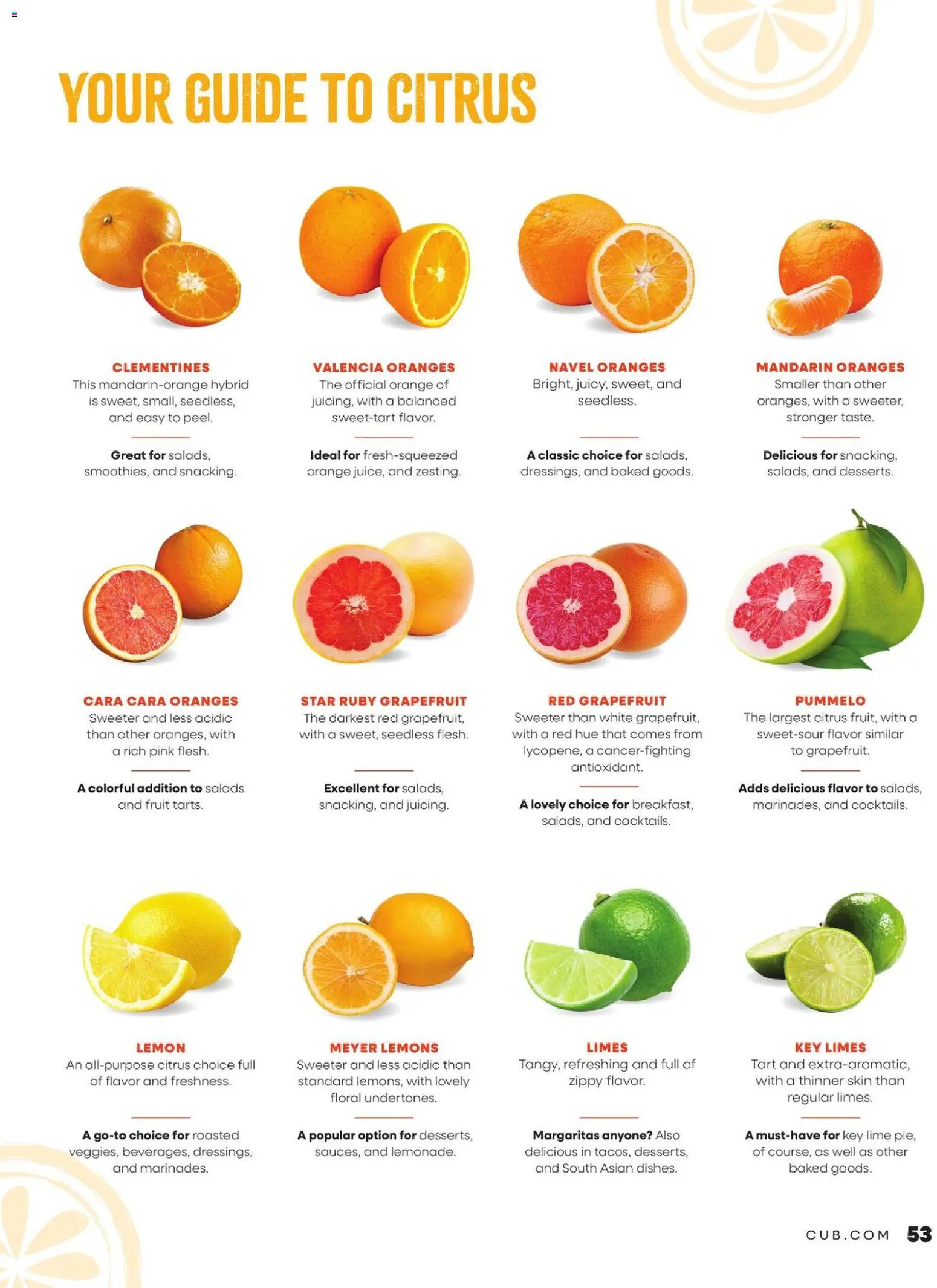 Cub Foods Magazine - valid from 31.10.2025 | Page: 49 | Products: Oranges, Grapefruit, Lemon, Lime