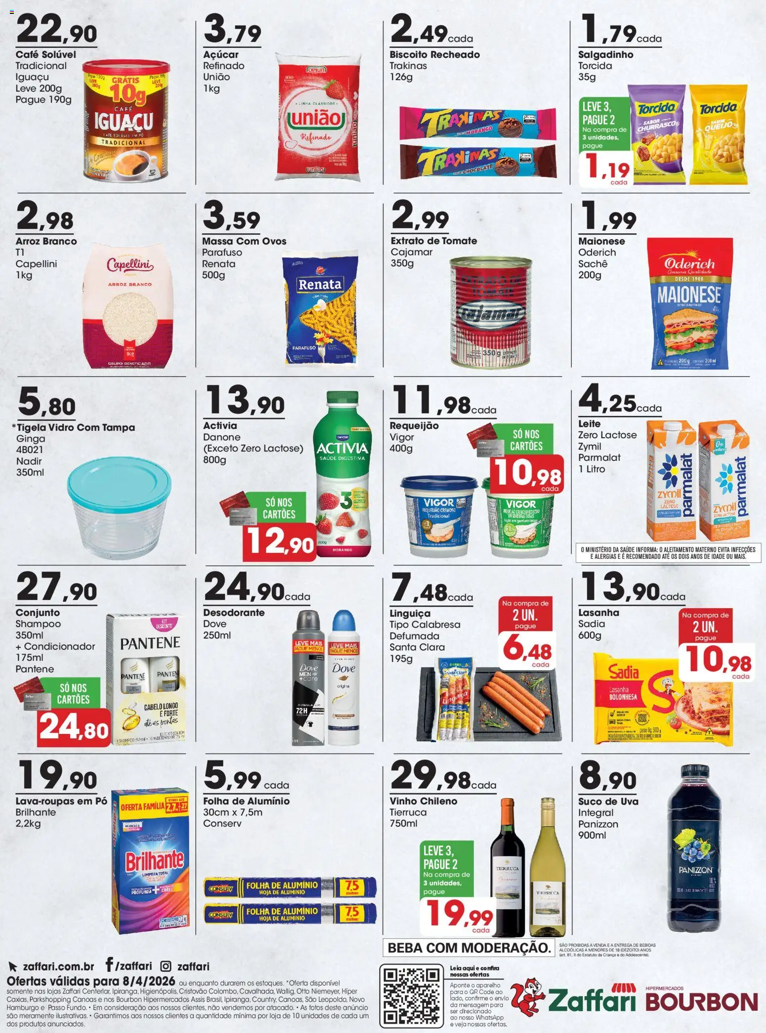 Zaffari Folheto - válido de 08.04.2026 | Página: 2 | Produtos: Biscoito, Café, Vinho, Biscoito recheado