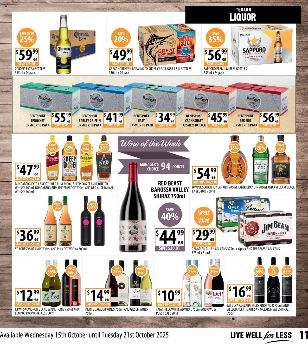 Supabarn catalogue - valid from 15.10.2025 | Page: 11 | Products: Wine, Beer, Bourbon, Scotch