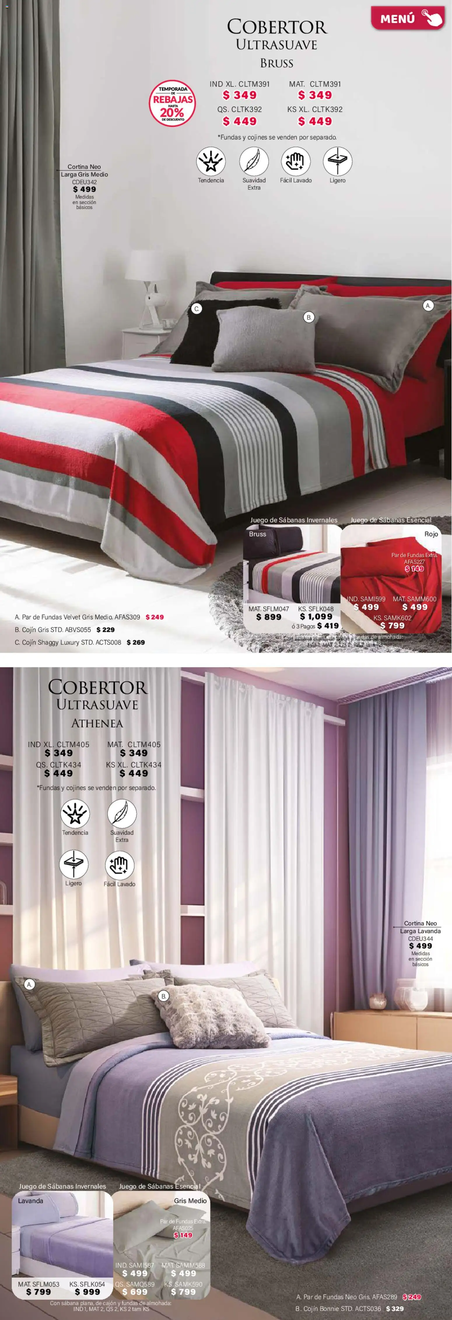 Nuevas ofertas de Colchas Concord válidas en toda la República Mexicana desde el 01.02.2026. ¡Encuentra las mejores ofertas en Colchas Concord catálogo! | Página: 187 | Productos: Cobertor, Juego, Almohada, Sabanas
