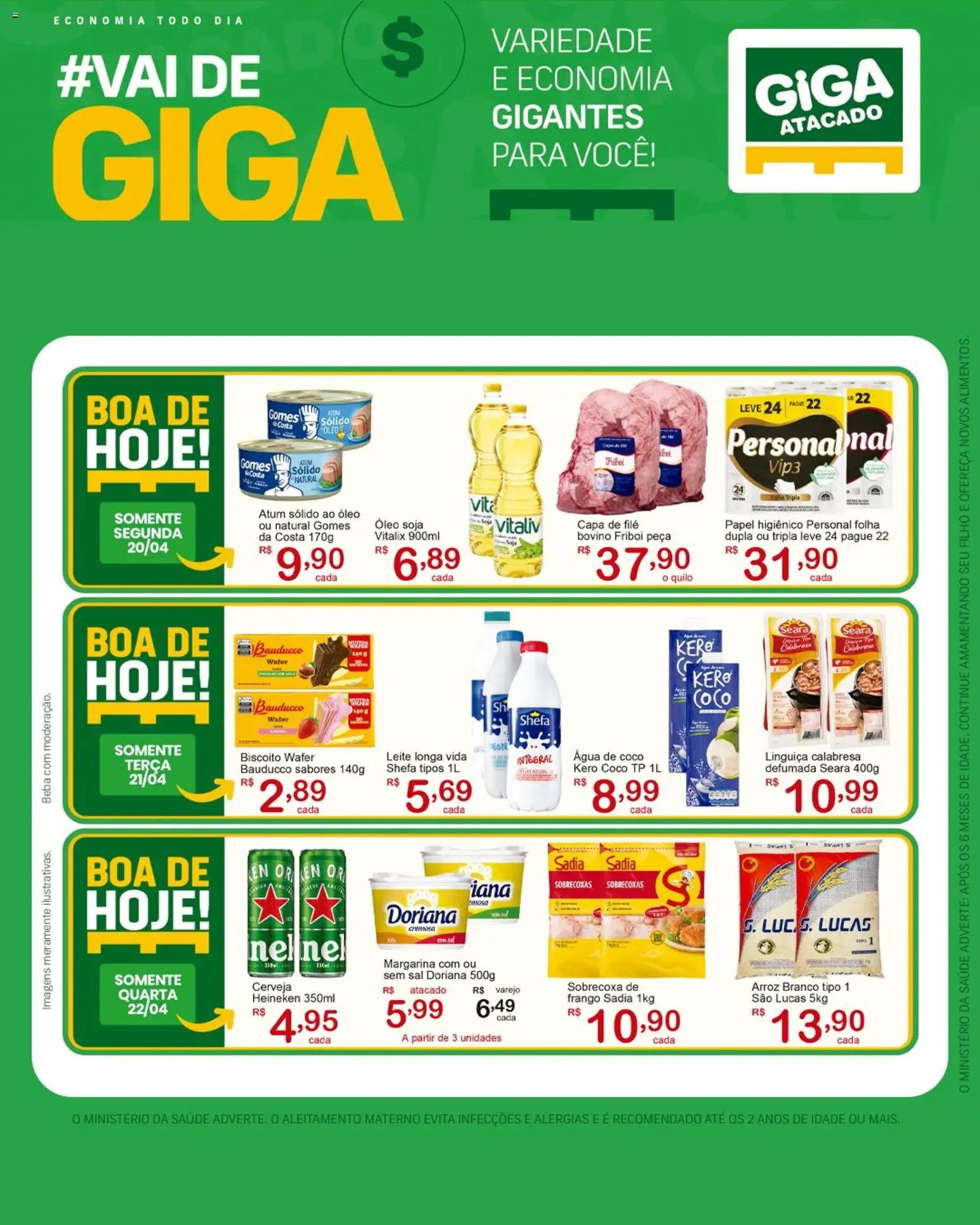 GIGA Atacado Folheto - válido de 20.04.2026 | Página: 1 | Produtos: Coco, Doriana, Heineken, Margarina