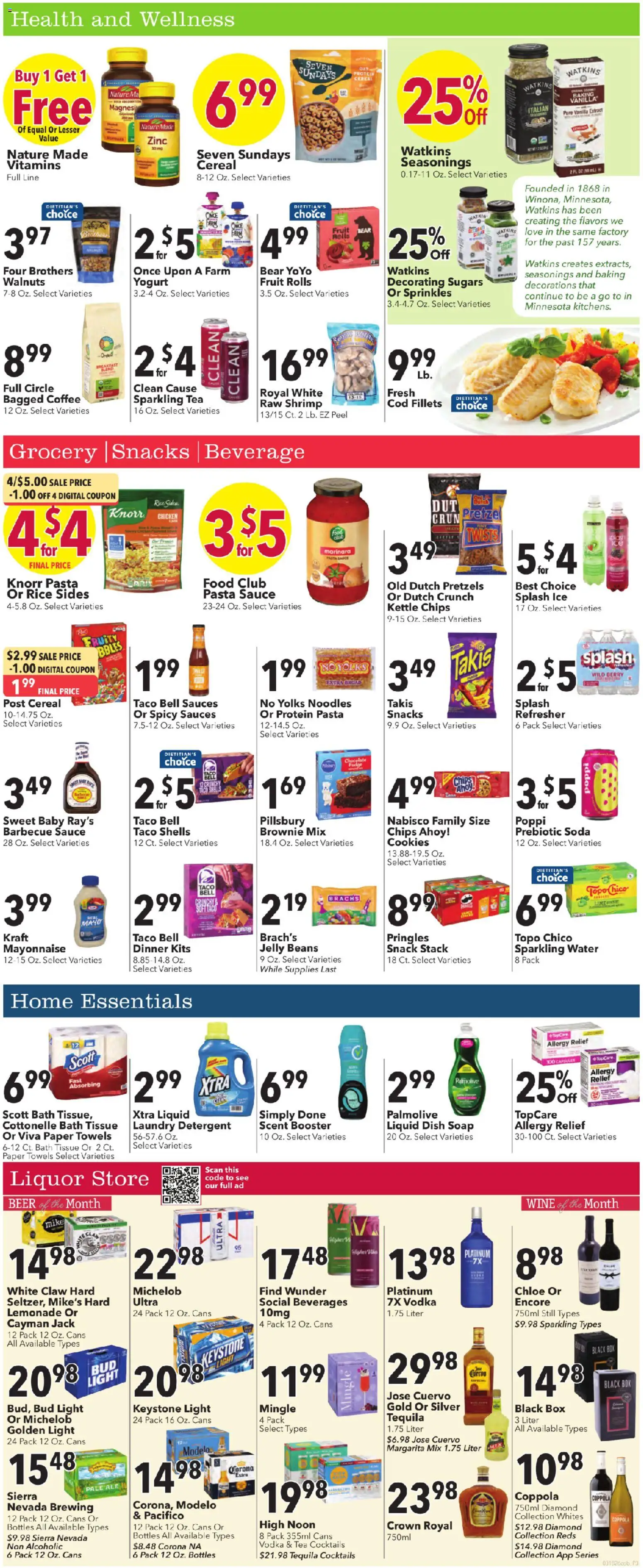 Coborn's Weekly Ad - valid from 18.03.2026 | Page: 5 | Products: Rice, Noodles, Pasta, Water