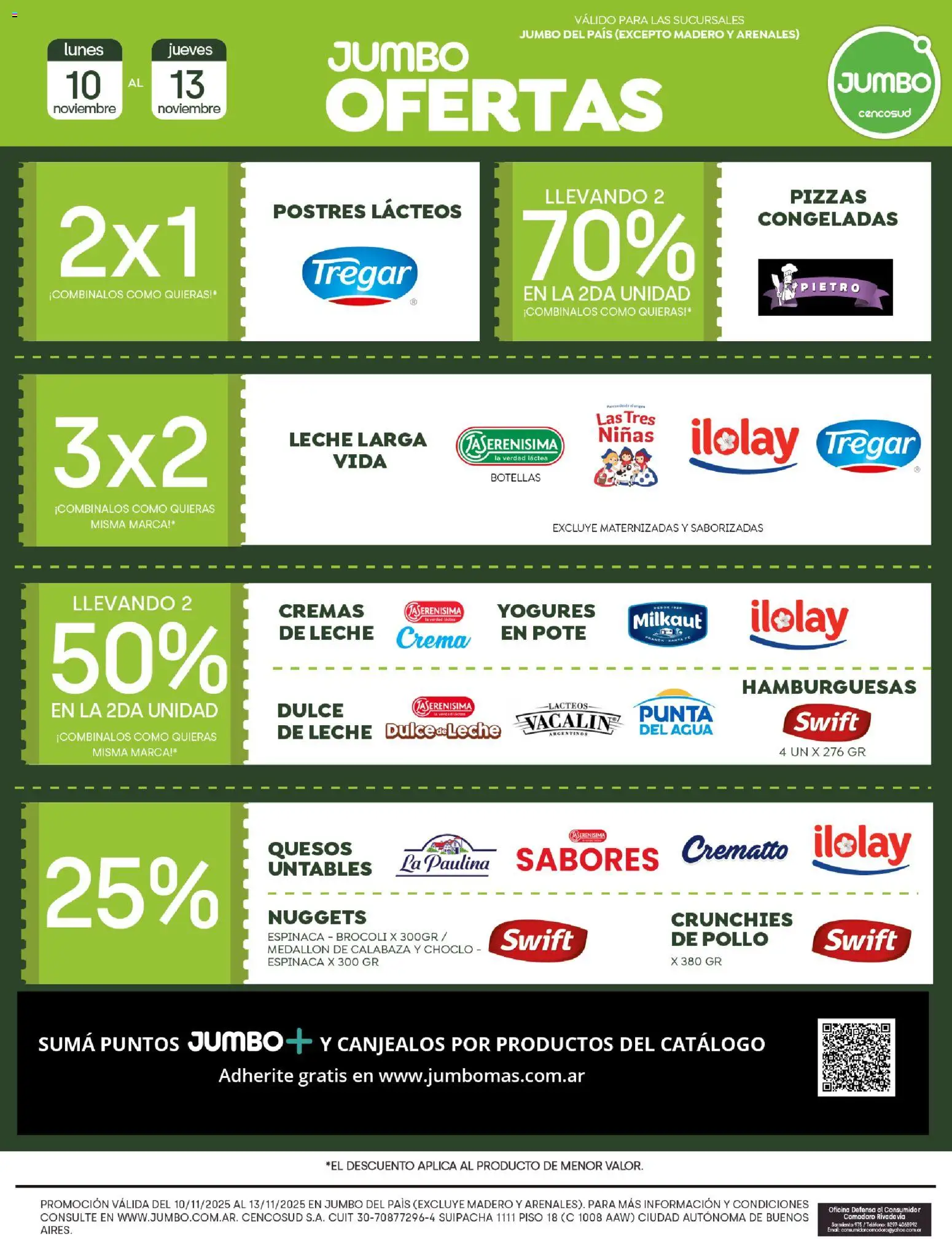Jumbo ofertas │ válido desde el 10.11.2025 | Página: 2 | Productos: Teléfono, Choclo, Espinaca, Crema