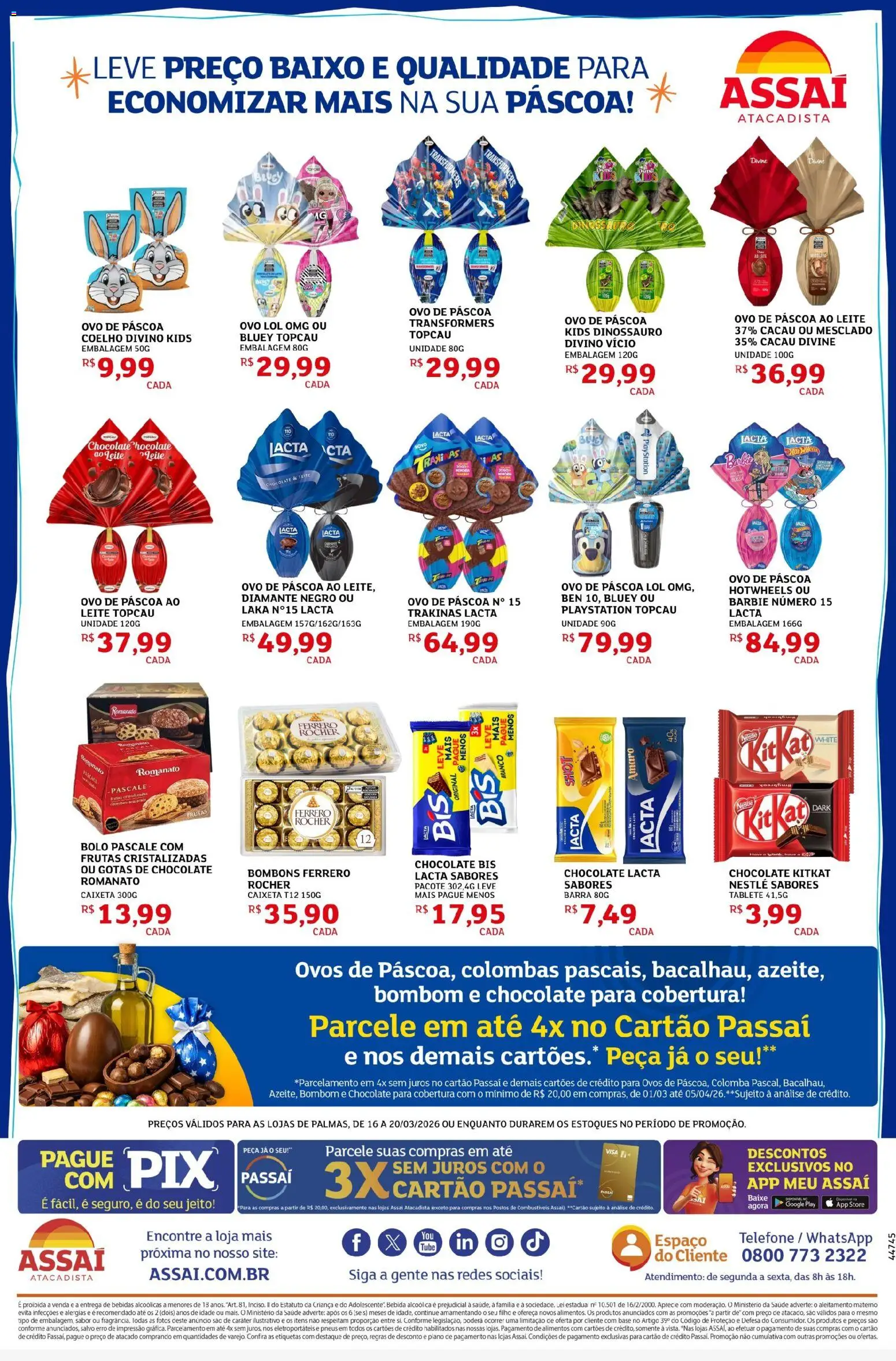 Assaí Atacadista Folheto - válido de 16.03.2026 | Página: 3 | Produtos: Ovos, Base, Bolo, Playstation
