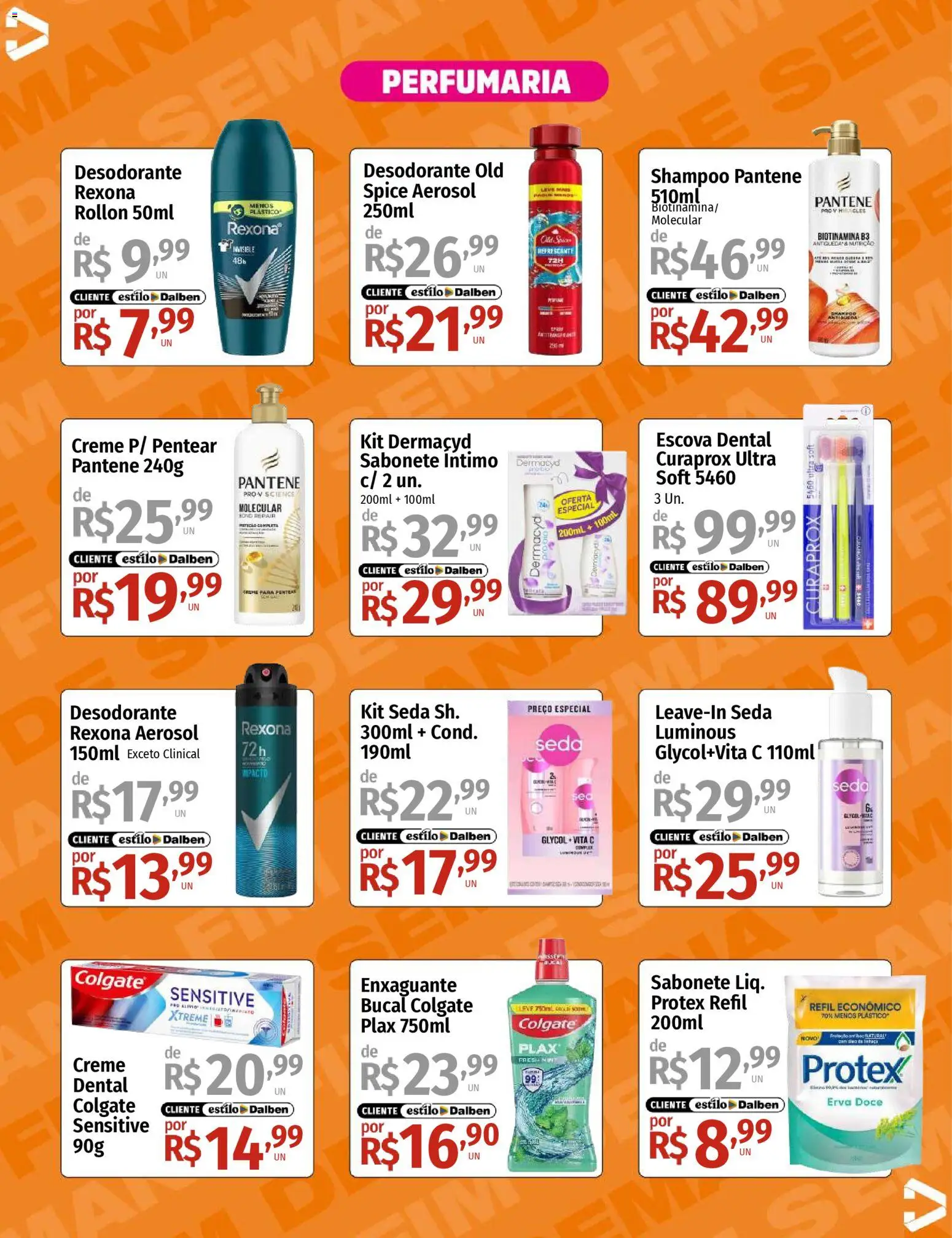 Supermercado Dalben Folheto - válido de 24.04.2026 | Página: 14 | Produtos: Shampoo, Desodorante, Creme, Rexona