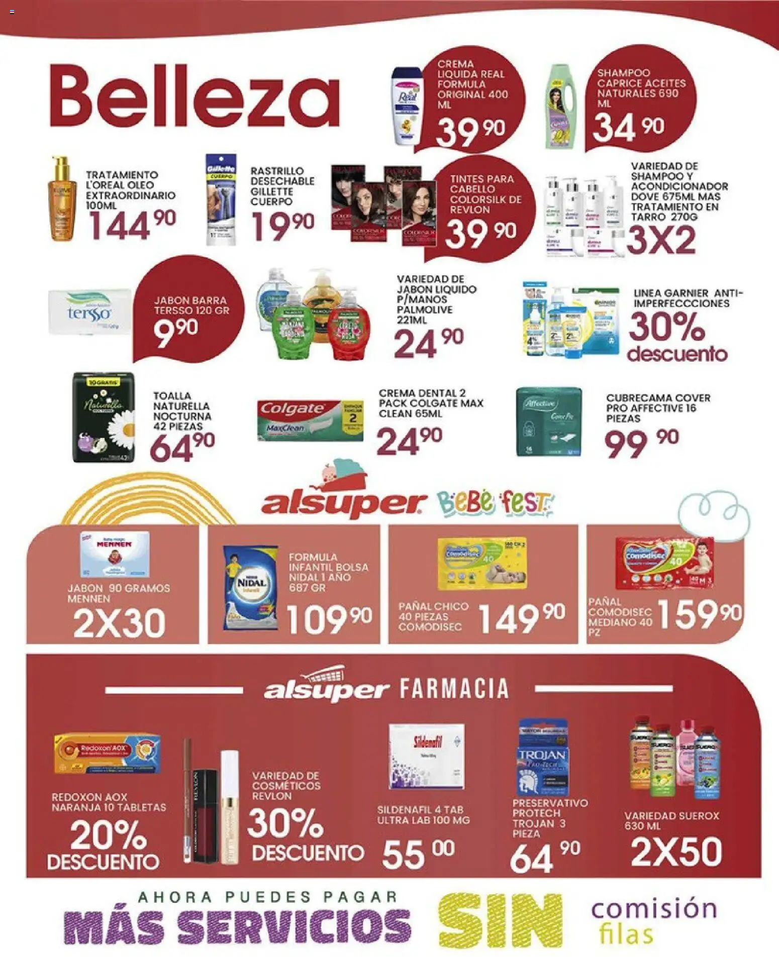 Nuevas ofertas de Alsuper válidas en toda la República Mexicana desde el 28.04.2026. ¡Encuentra las mejores ofertas en Alsuper folleto Calera! | Página: 4 | Productos: Crema, Bolsa, Toalla, Barra