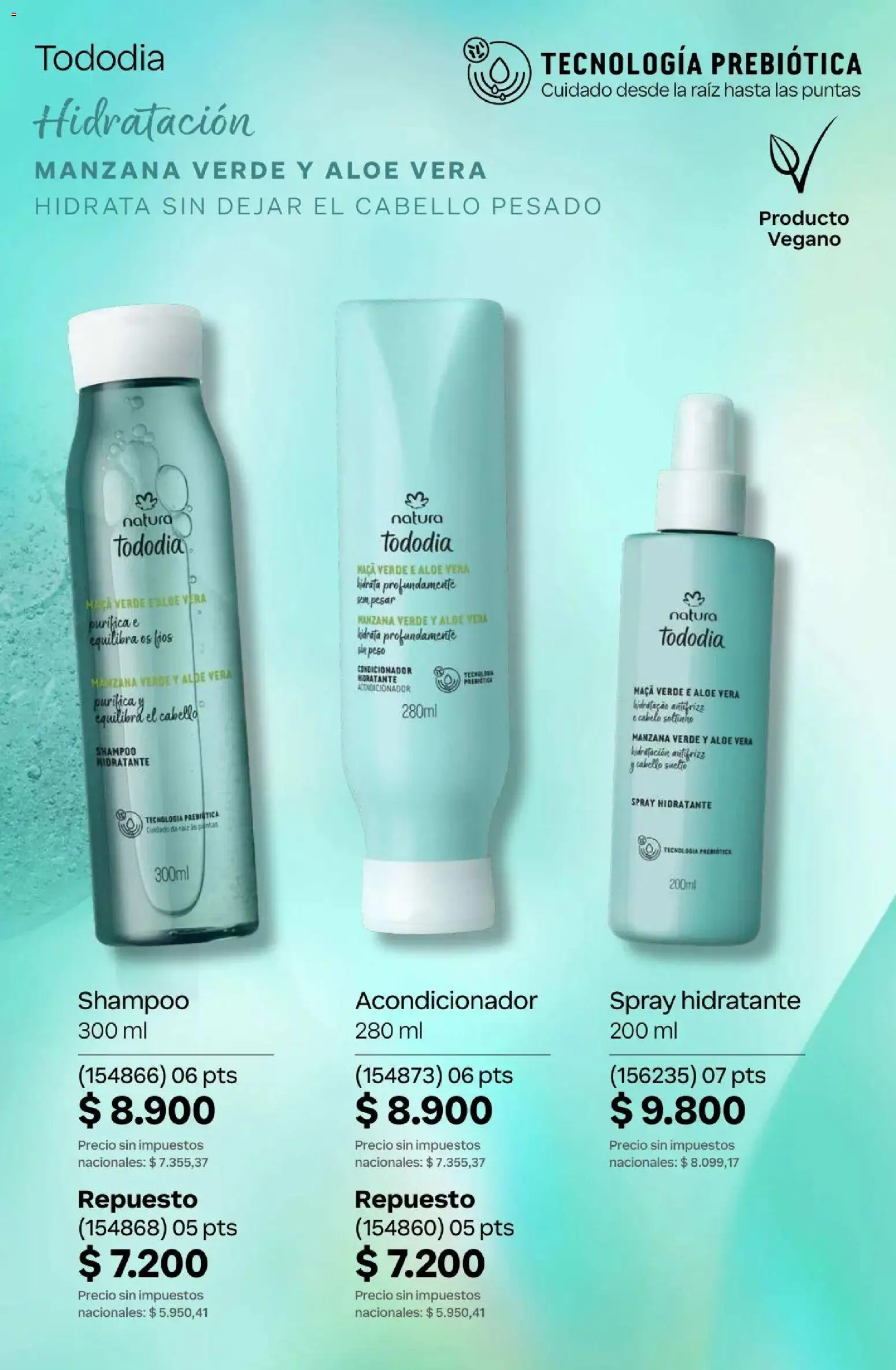 Natura Catálogo Ciclo 4/2026 │ válido desde el 01.04.2026 | Página: 276 | Productos: Peso, Shampoo, Acondicionador, Manzana