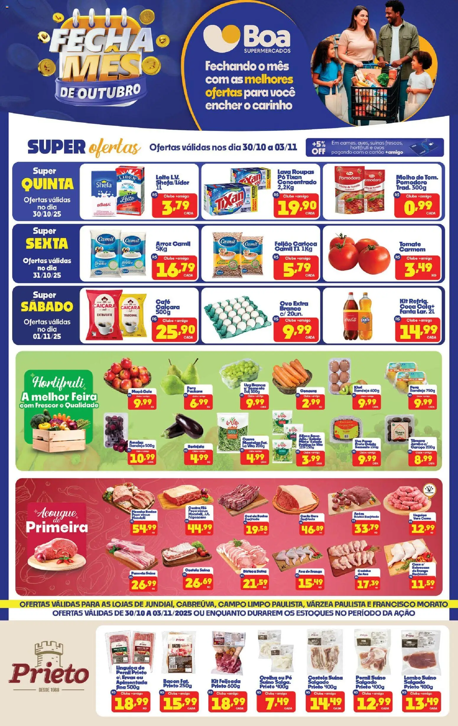 Boa Supermercados Folheto - válido de 30.10.2025 | Página: 1 | Produtos: Lombo, Pernil, Arroz, Bandeja