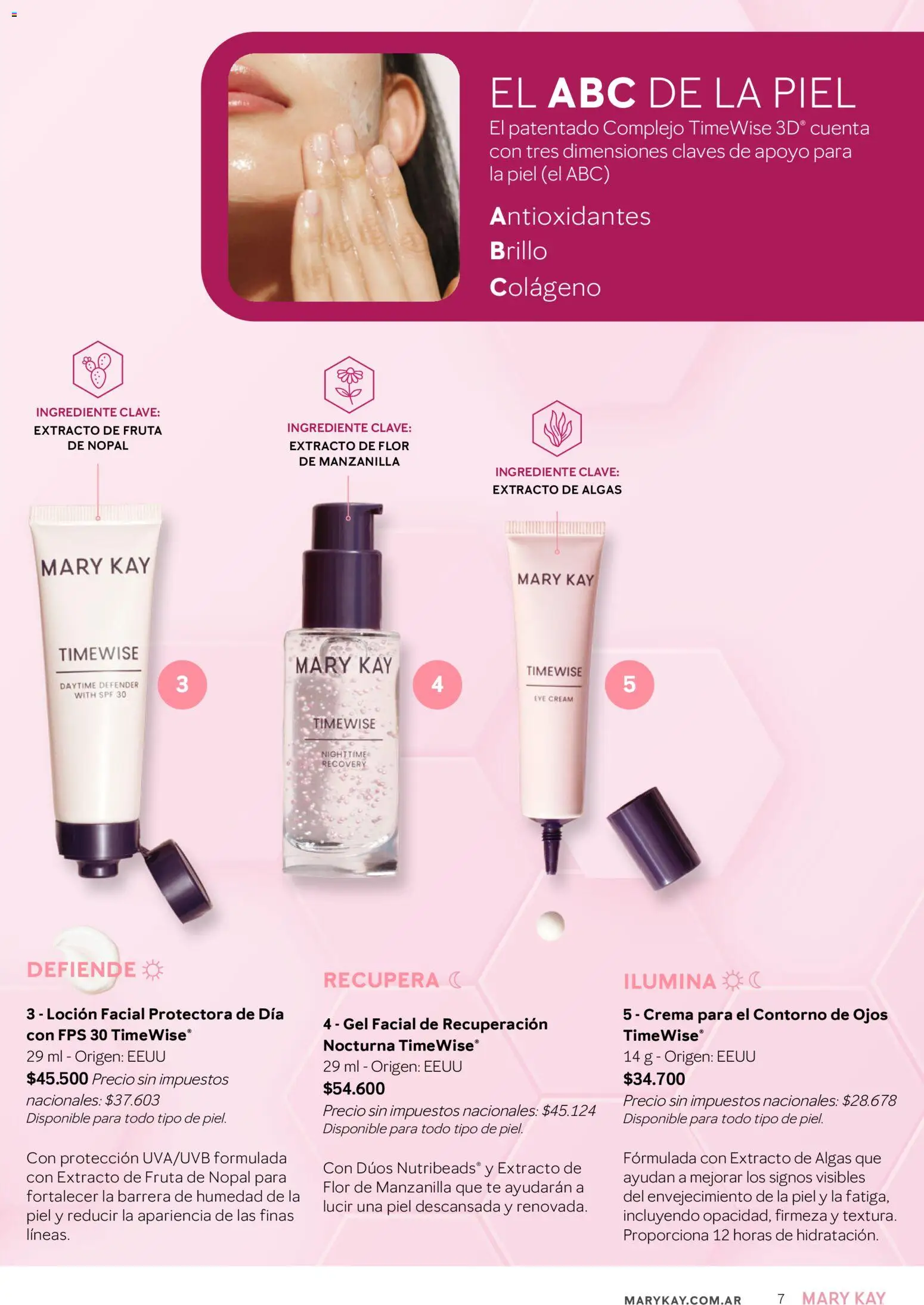 Mary Kay catálogo │ válido desde el 02.01.2026 | Página: 7 | Productos: Contorno de ojos, Brillo, Loción, Té