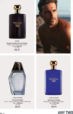 Preview of Mesmerize Black Eau de Toilette, Pepper, nutmeg and tonka bean. 100 ml from shop Avon valid from 01.01.2026 | Page: 84 | Products: Eau de toilette, Toilette