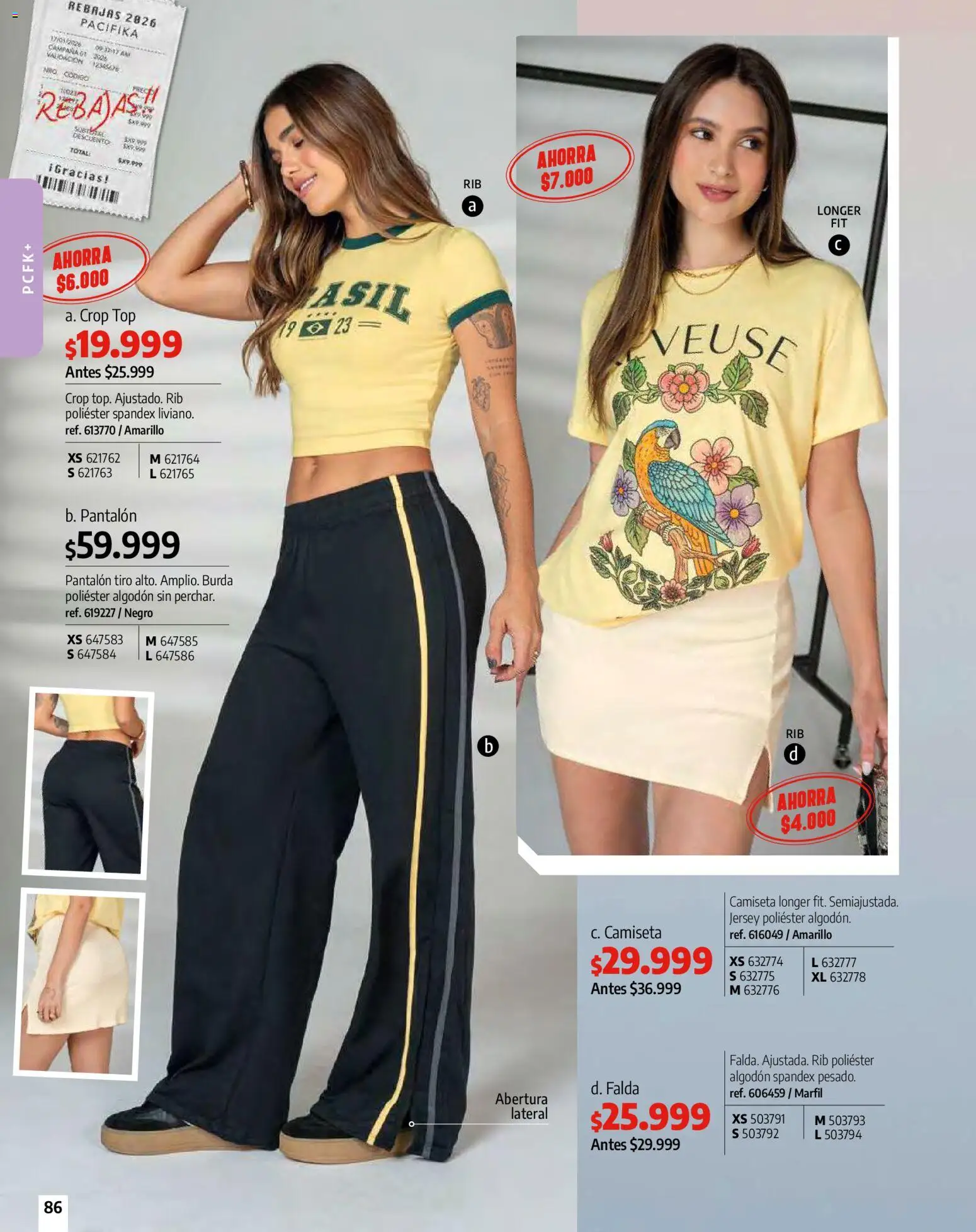 Pacifika revista - valida desde el 01.01.2026 | Página: 86 | Productos: Algodón, Falda, Camiseta, Top
