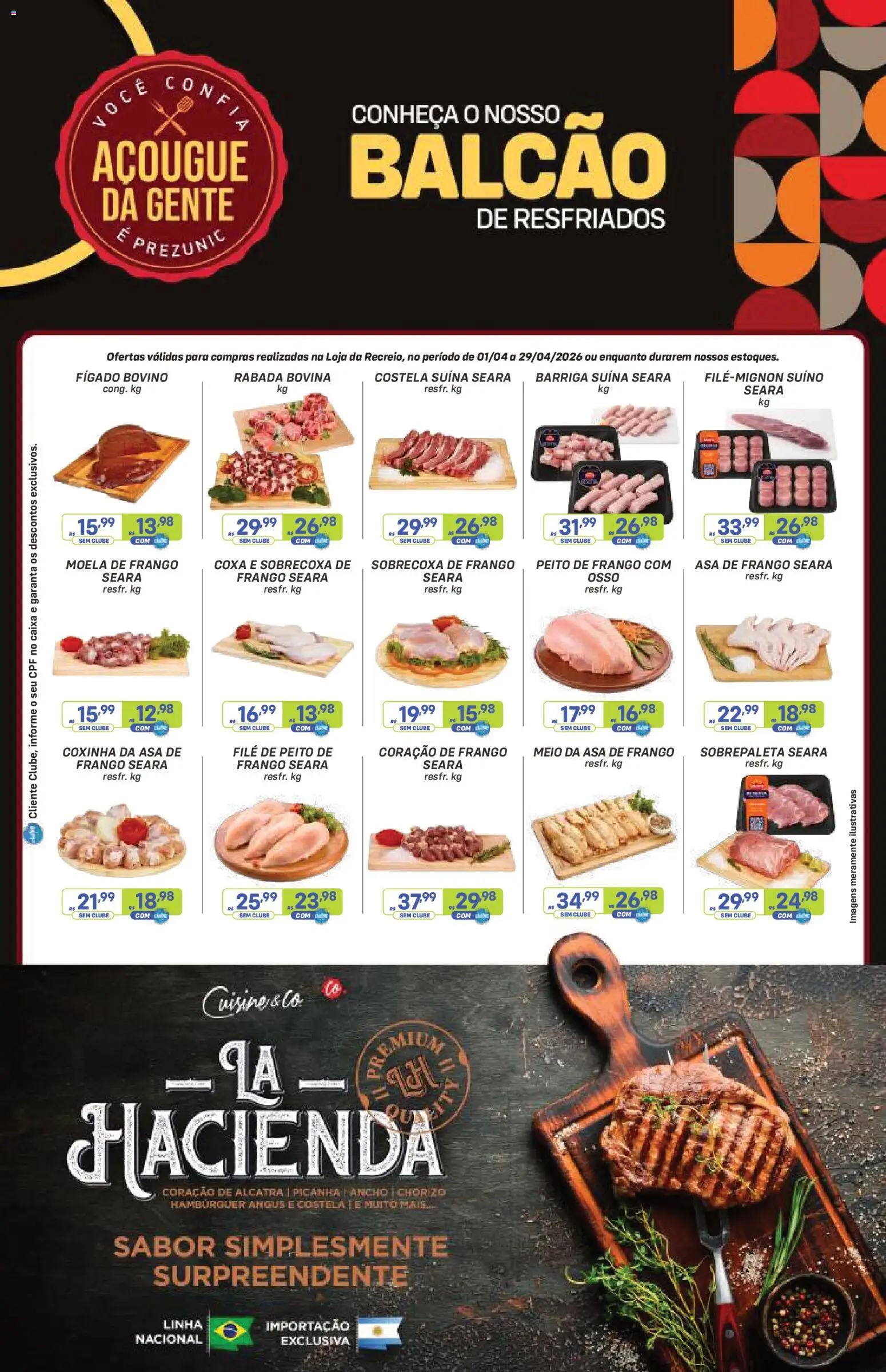 Prezunic Folheto - válido de 01.04.2026 | Página: 7 | Produtos: Alcatra, Coração de frango, Moela, Peito de frango