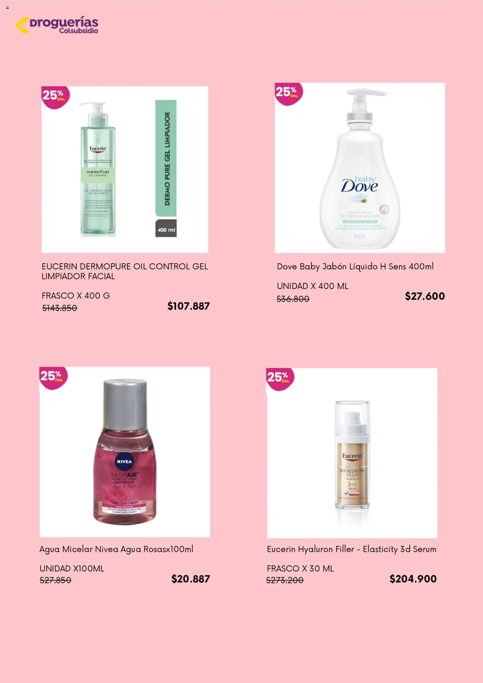 Colsubsidio revista - valida desde el 12.02.2026 | Página: 3 | Productos: Frasco, Serum, Limpiador facial, Jabón