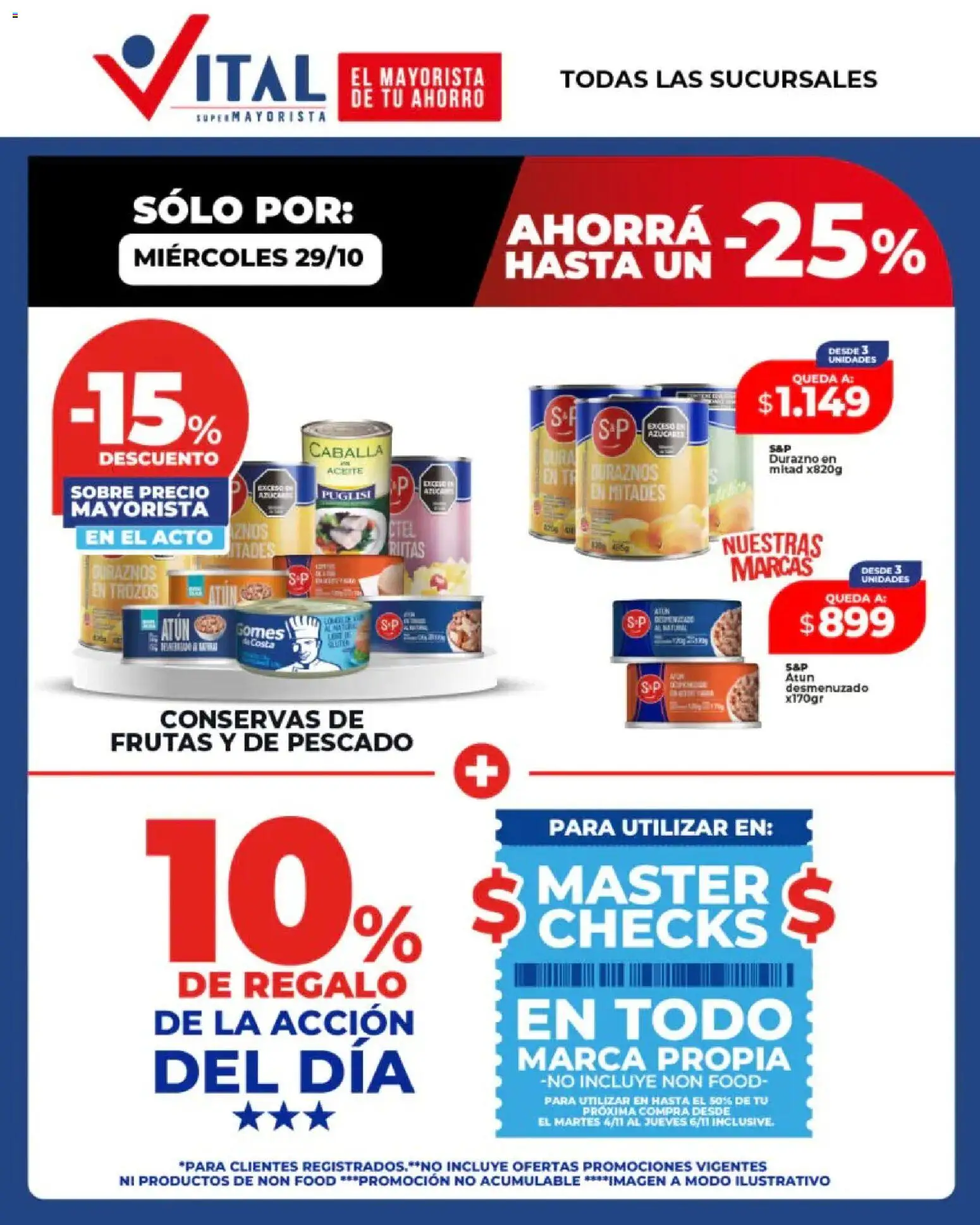 Vital - Sólo por │ válido desde el 29.10.2025 | Página: 2 | Productos: Sobre, Pescado, Durazno, Atún