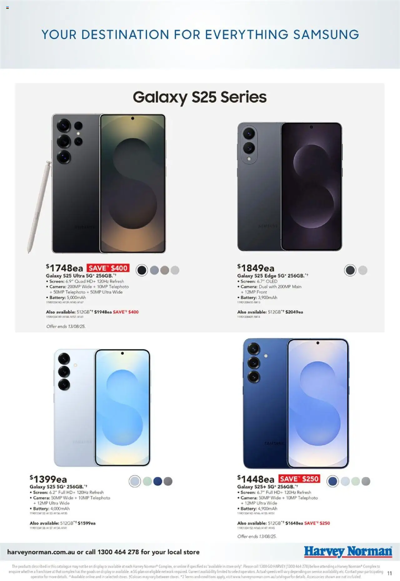 Harvey Norman catalogue - valid from 01.08.2025 | Page: 11 | Products: Battery, Accessories, Camera, Screen