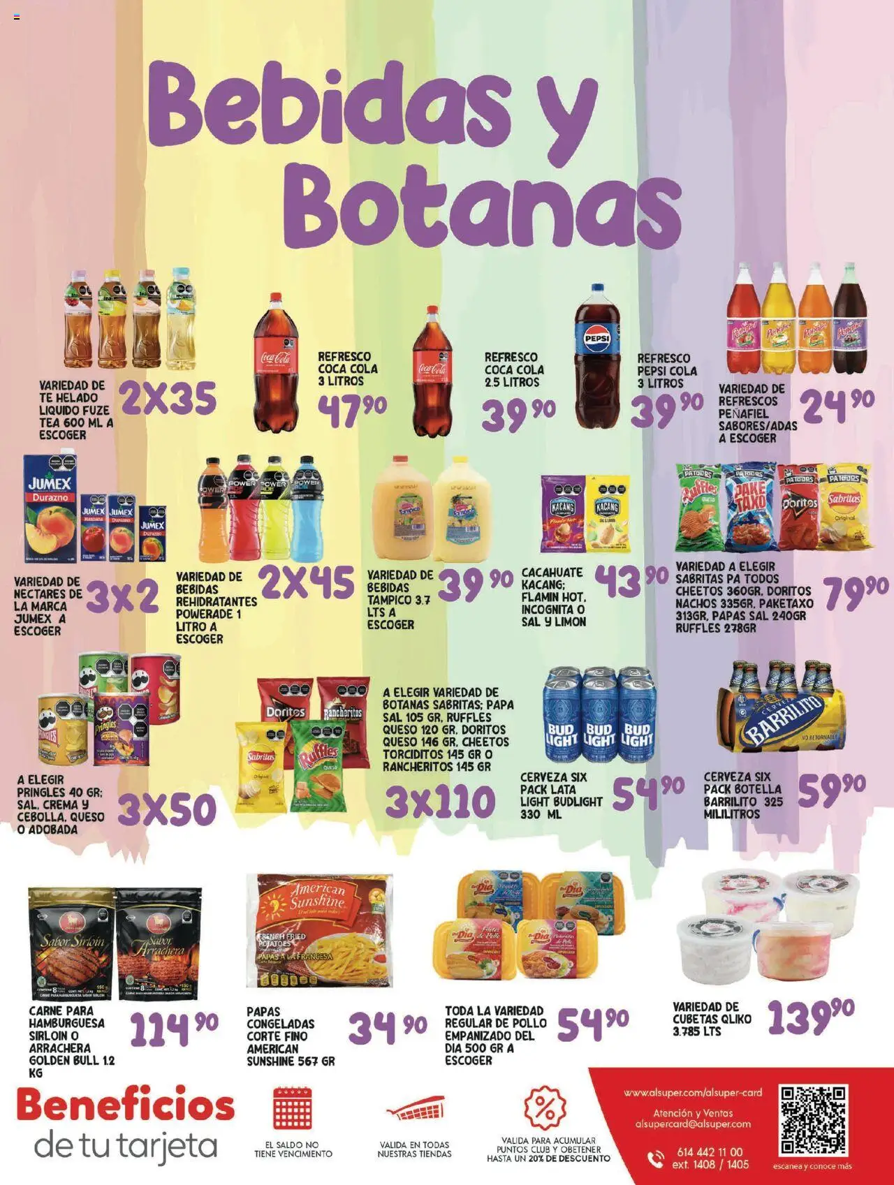Nuevas ofertas de Alsuper válidas en toda la República Mexicana desde el 12.08.2025. ¡Encuentra las mejores ofertas en Alsuper - Folleto - Zacatecas! | Página: 7 | Productos: Pollo, Sal, Queso, Cerveza