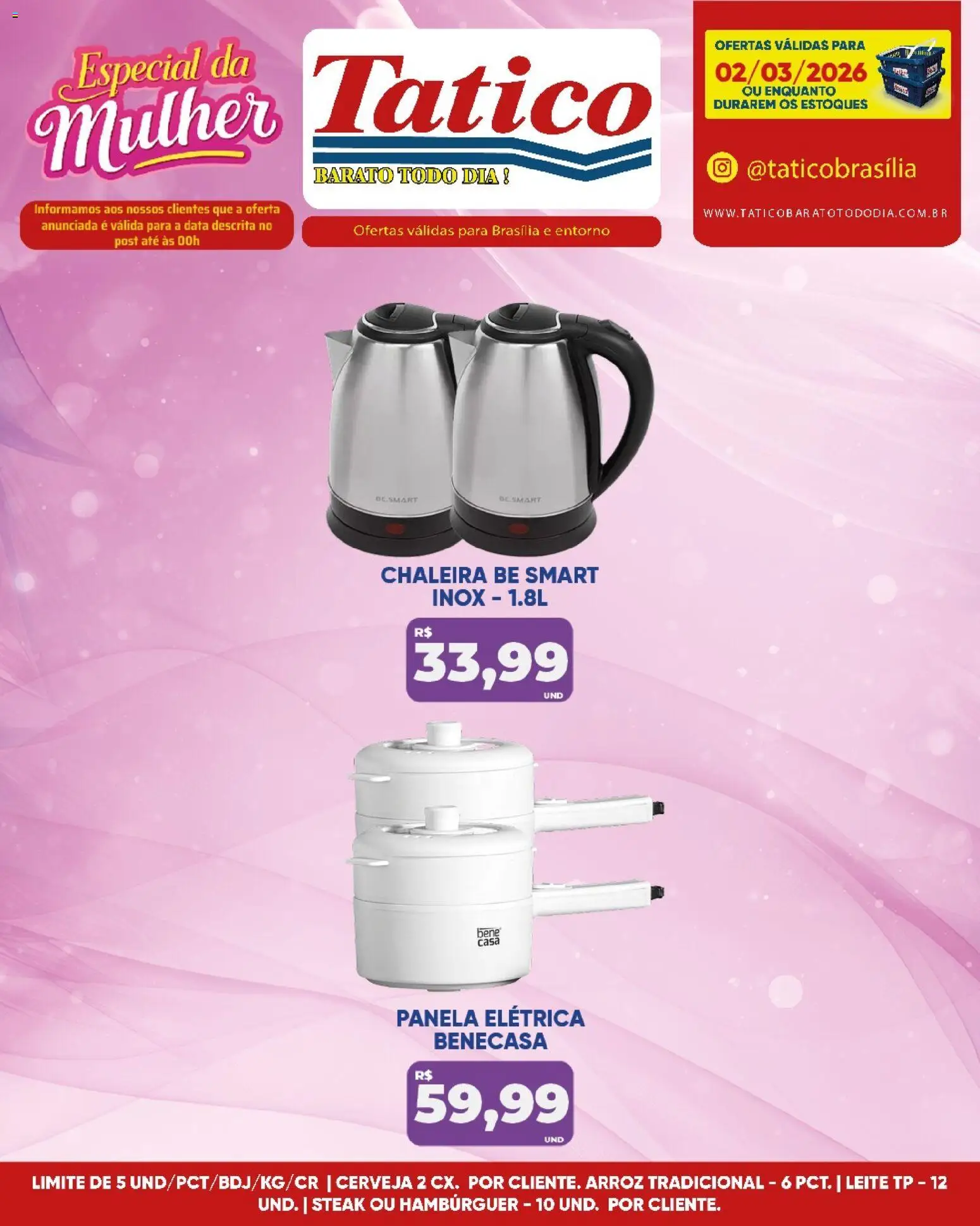 Tatico Folheto - válido de 02.03.2026 | Página: 16 | Produtos: Panela, Panela elétrica, Arroz, Hambúrguer