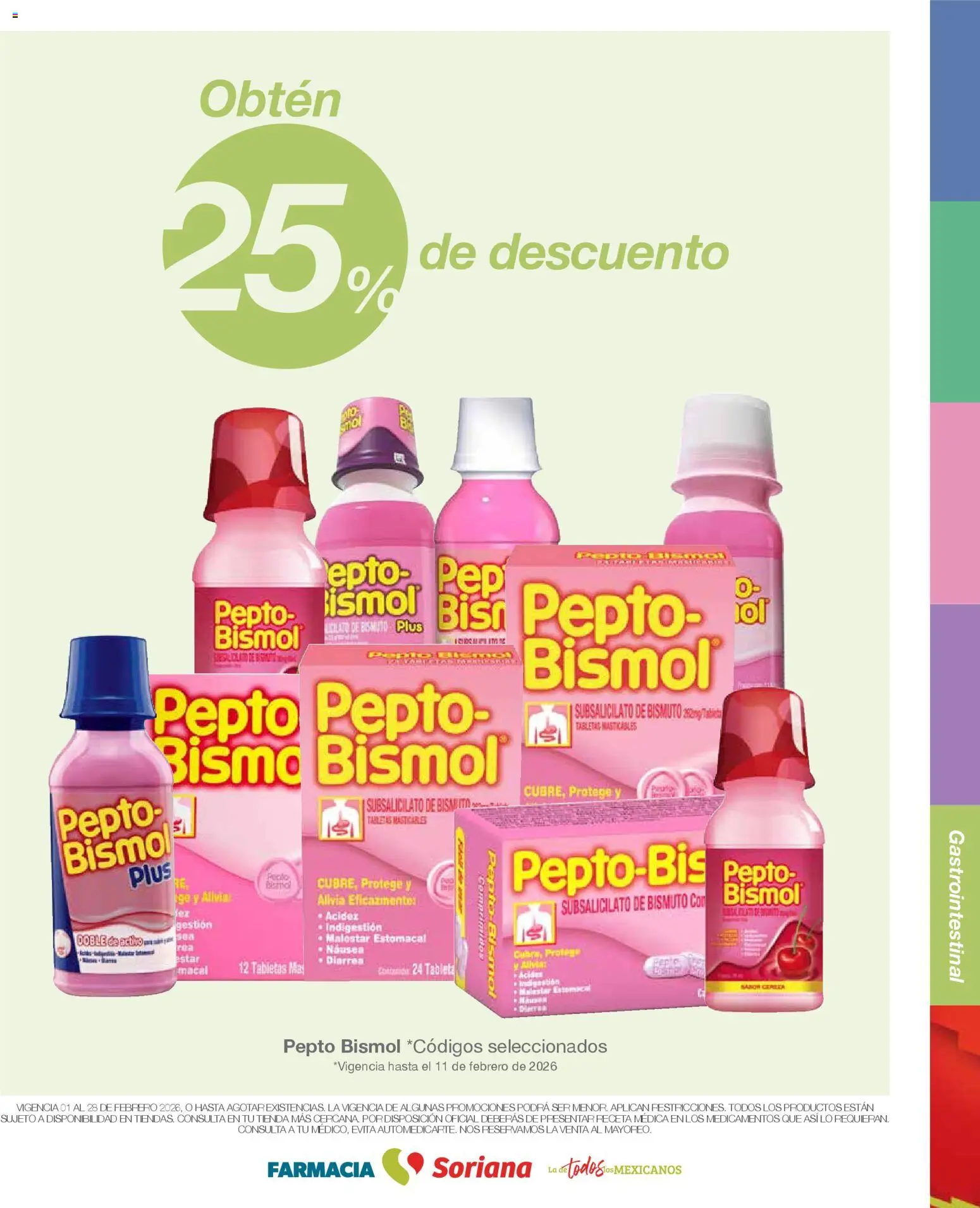 Nuevas ofertas de Soriana válidas en toda la República Mexicana desde el 01.02.2026. ¡Encuentra las mejores ofertas en Soriana - Folleto Farmacia Soriana Febrero Mercado Nacional! | Página: 9 | Productos: Tableta