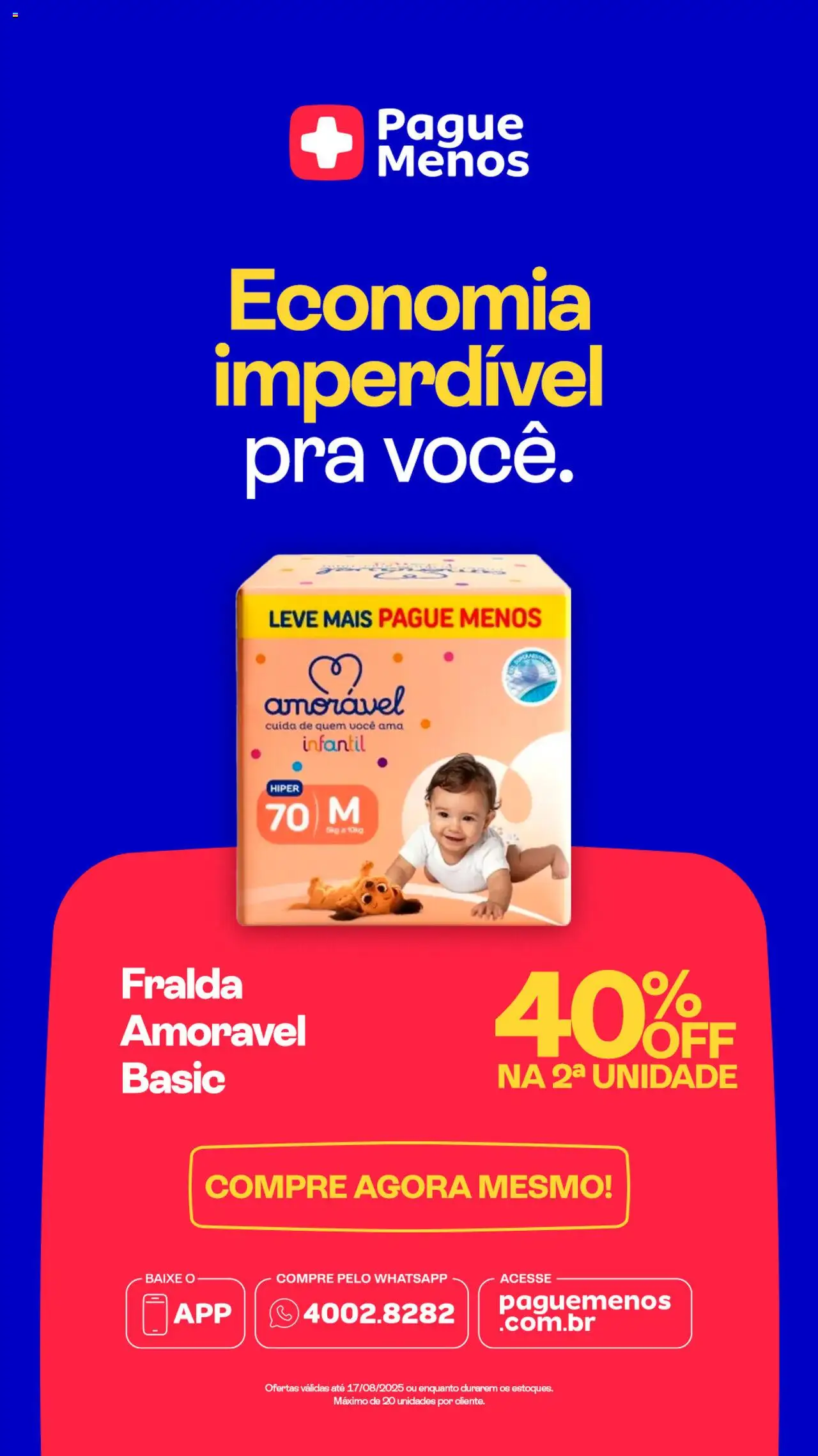 Pague Menos Folheto - válido de 12.08.2025 | Página: 2 | Produtos: Fralda amoravel