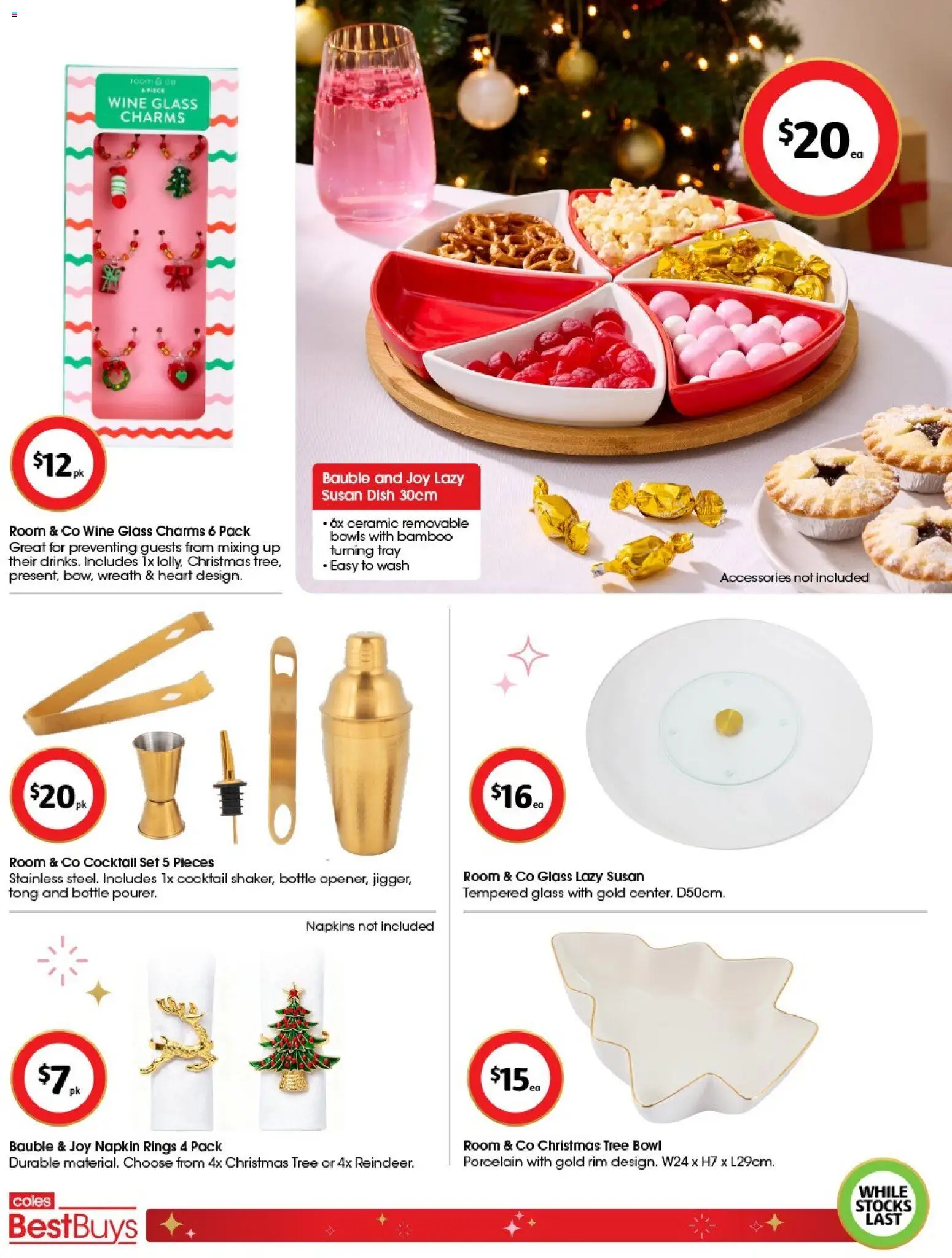 Coles catalogue - valid from 05.12.2025 | Page: 9 | Products: Charms, Wine, Napkins, Accessories