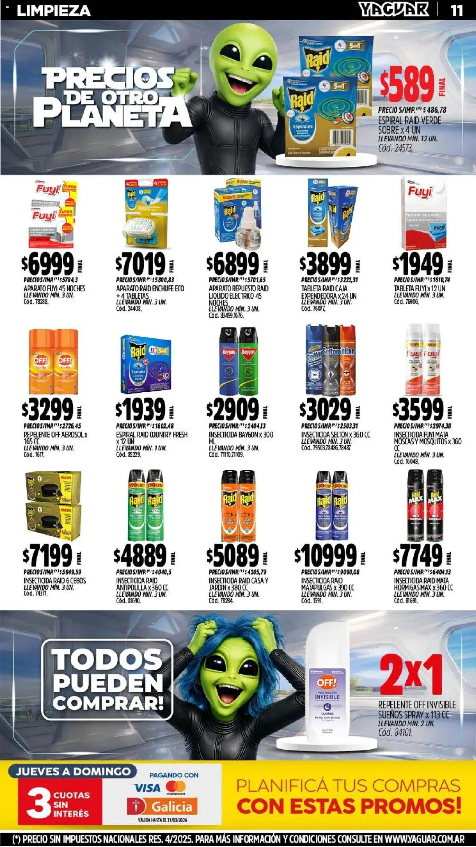 Yaguar - Oferta Semanal San Juan │ válido desde el 11.03.2026 | Página: 13 | Productos: Tableta, Insecticida, Sobre, Enchufe
