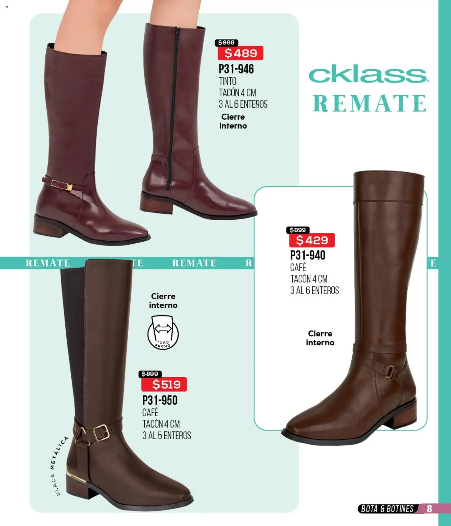 Nuevas ofertas de Cklass válidas en toda la República Mexicana desde el 16.02.2026. ¡Encuentra las mejores ofertas en Cklass catálogo Remate Ropa! | Página: 142 | Productos: Café, Botines