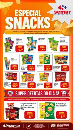 Semar Supermercado ofertas Snacks - Pré-Visualização do folheto da loja Semar Supermercado, válido de 17.04.2026