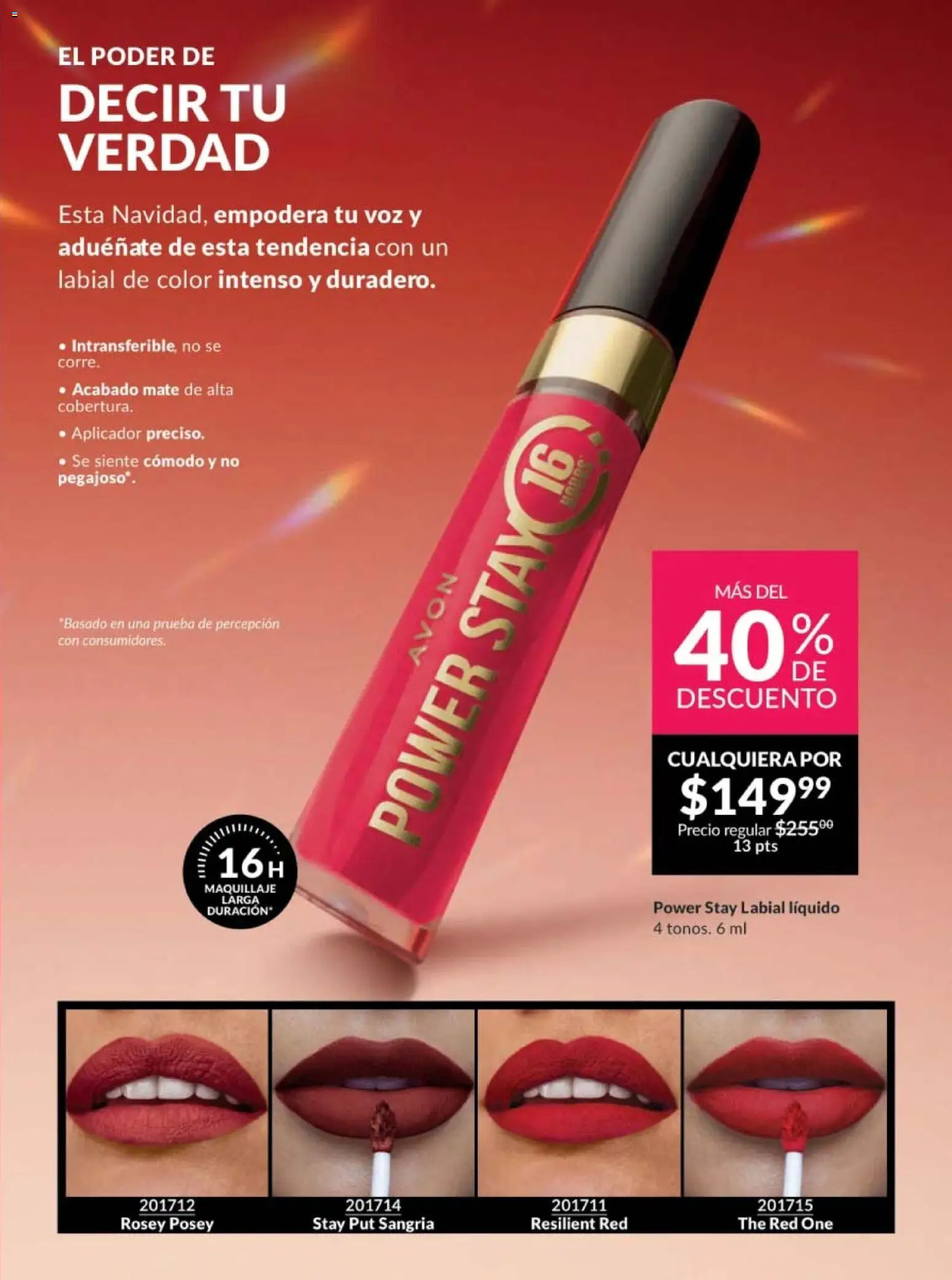 Nuevas ofertas de AVON válidas en toda la República Mexicana desde el 07.11.2025. ¡Encuentra las mejores ofertas en AVON campaña 17 2025! | Página: 9 | Productos: Mate, Maquillaje