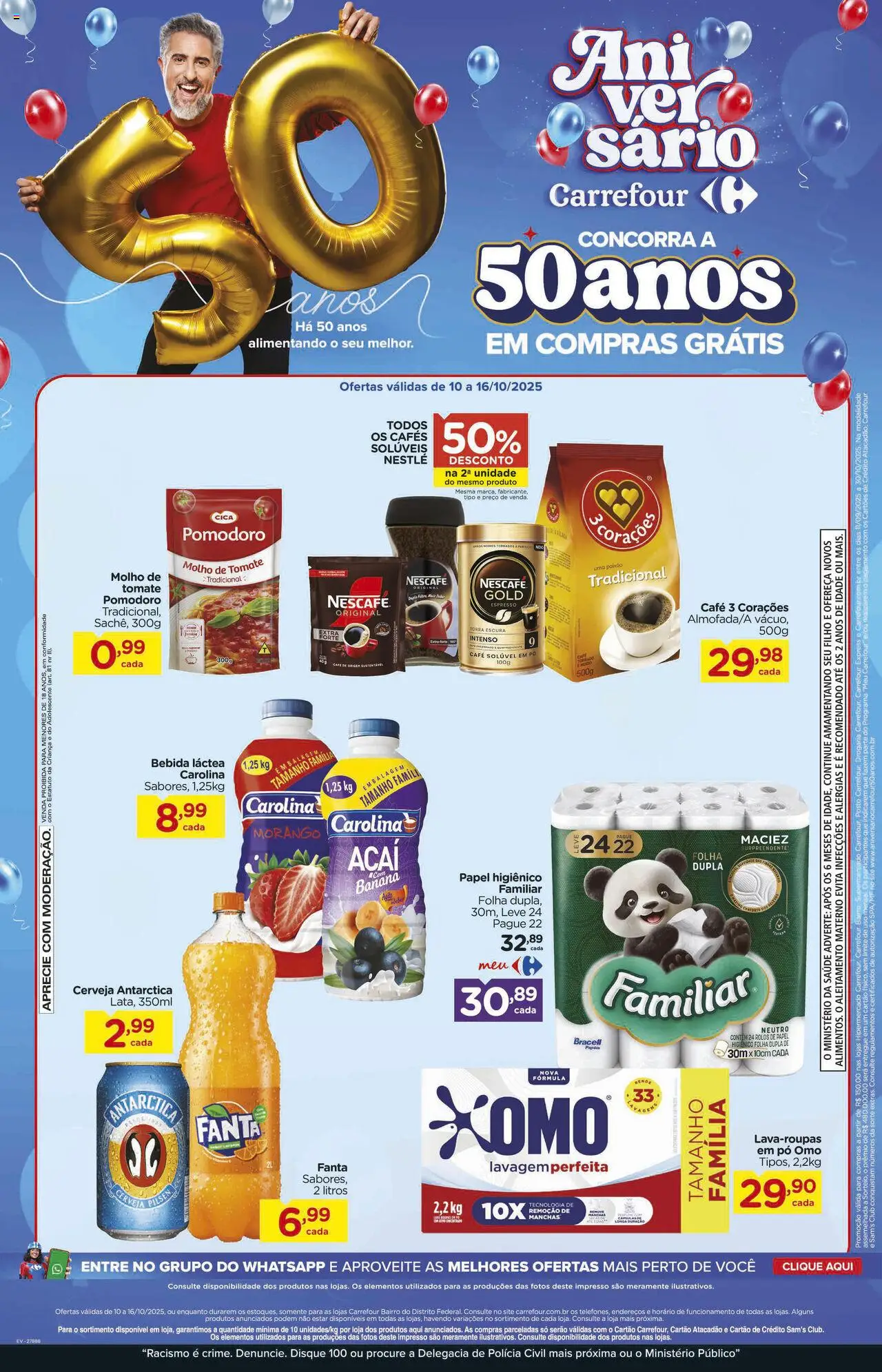 Carrefour Bairro Folheto - válido de 10.10.2025 | Página: 2 | Produtos: Café, Cerveja, Bebida, Papel higiênico