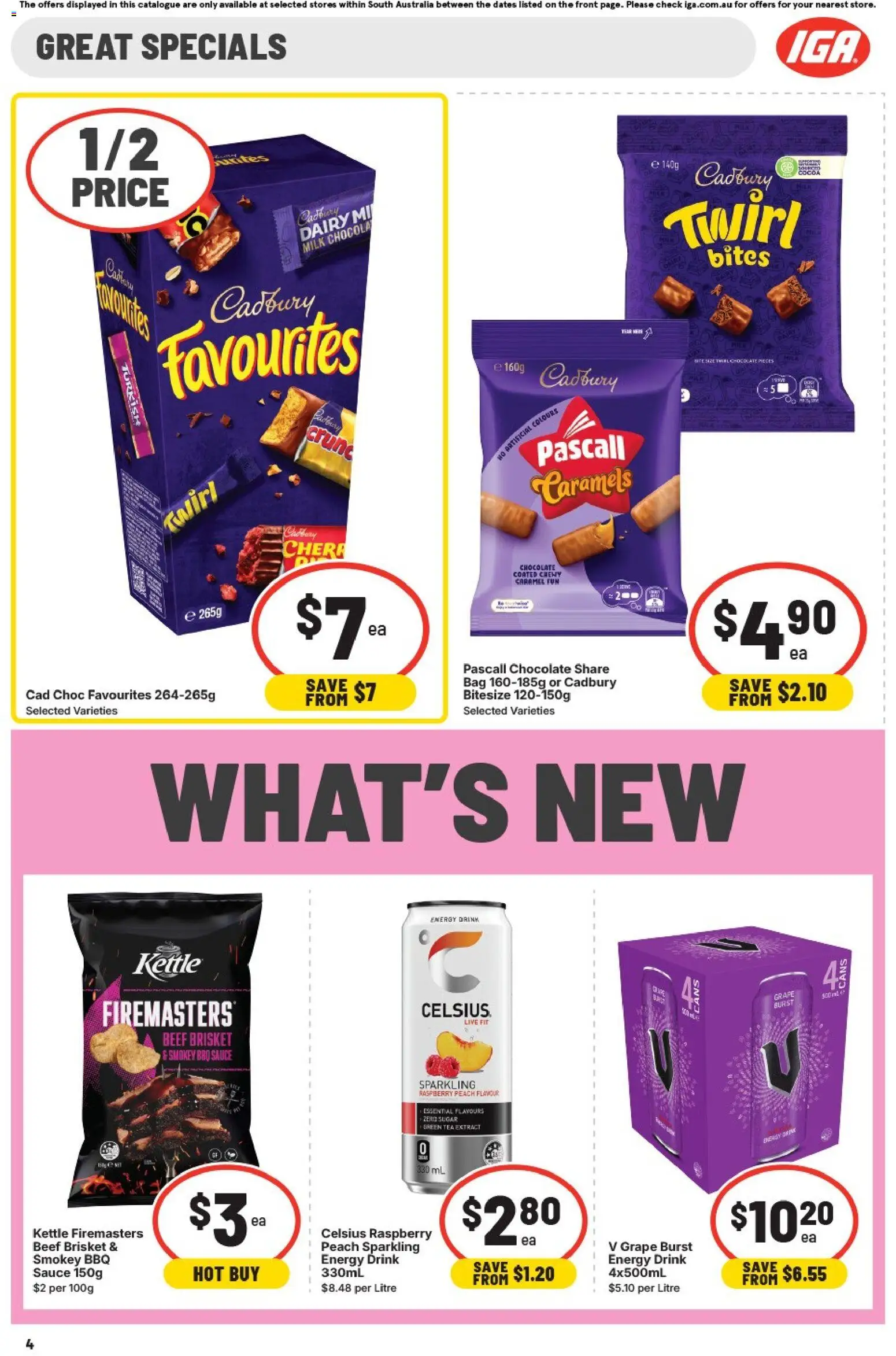IGA catalogue - valid from 25.02.2026 | Page: 4 | Products: BBQ Sauce, Chocolate, Sauce, Bag