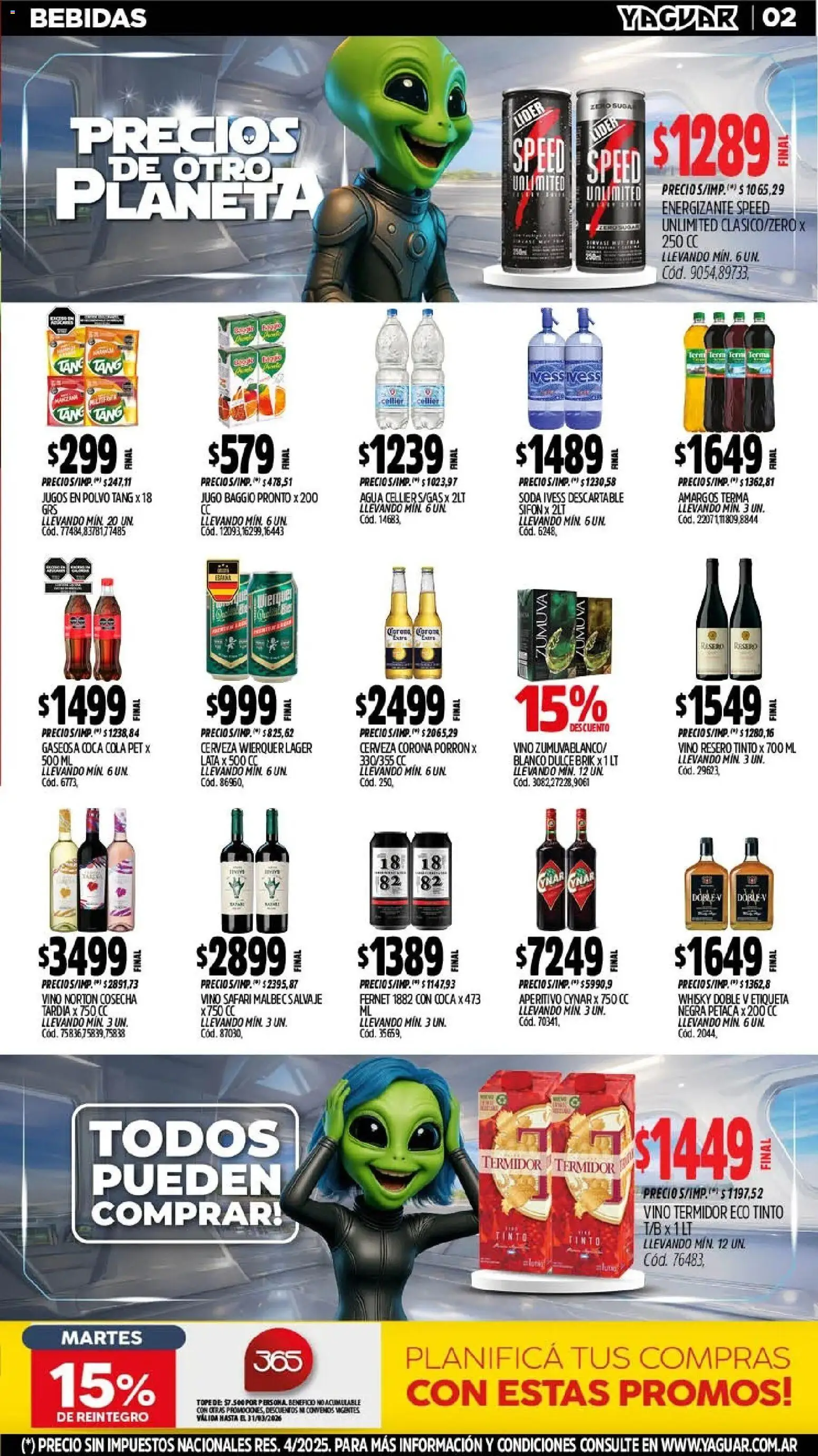 Yaguar - Oferta Semanal Trelew │ válido desde el 11.03.2026 | Página: 6 | Productos: Polvo, Soda, Agua, Jugo