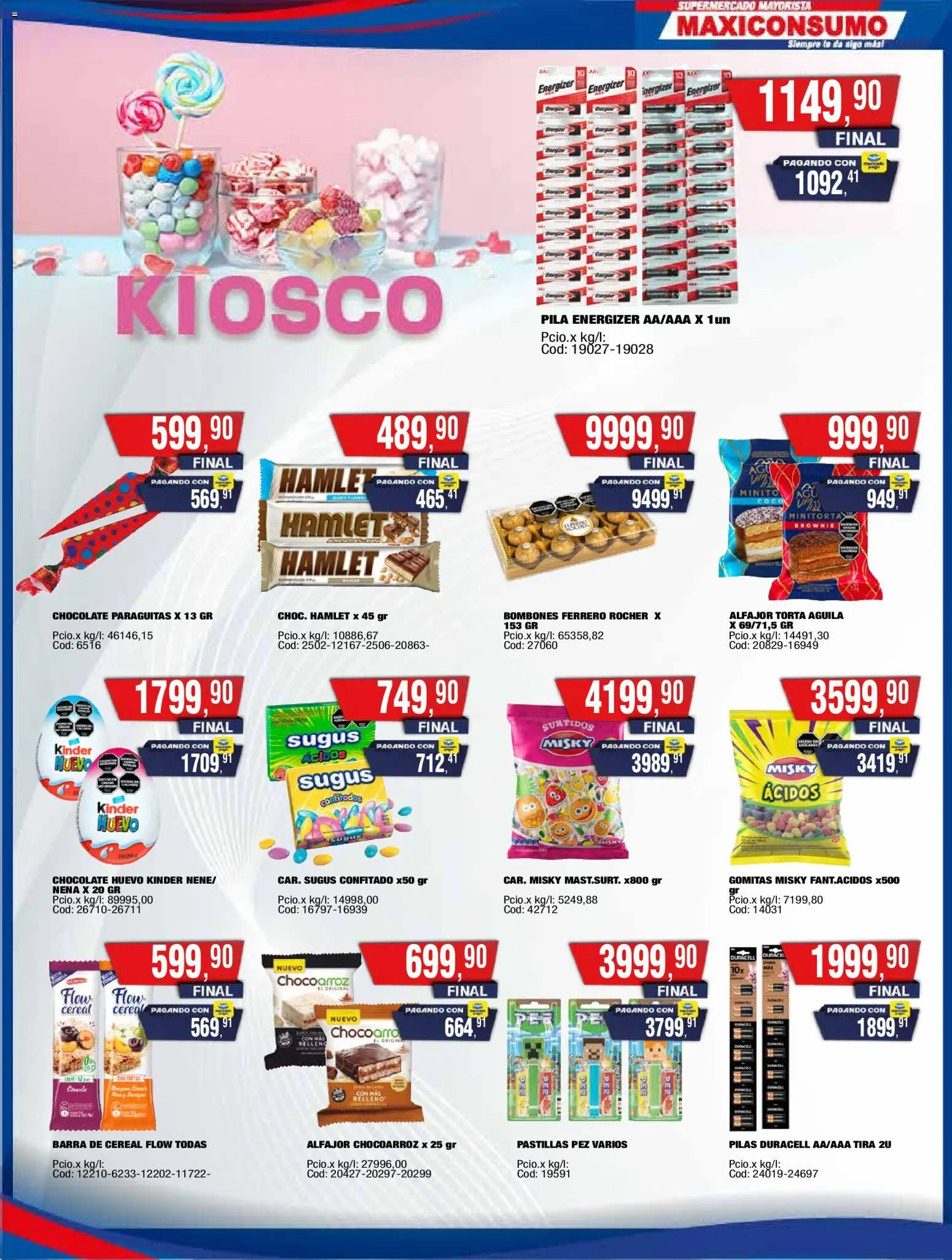 Maxiconsumo ofertas │ válido desde el 24.11.2025 | Página: 9 | Productos: Huevo, Torta, Alfajor, Pez