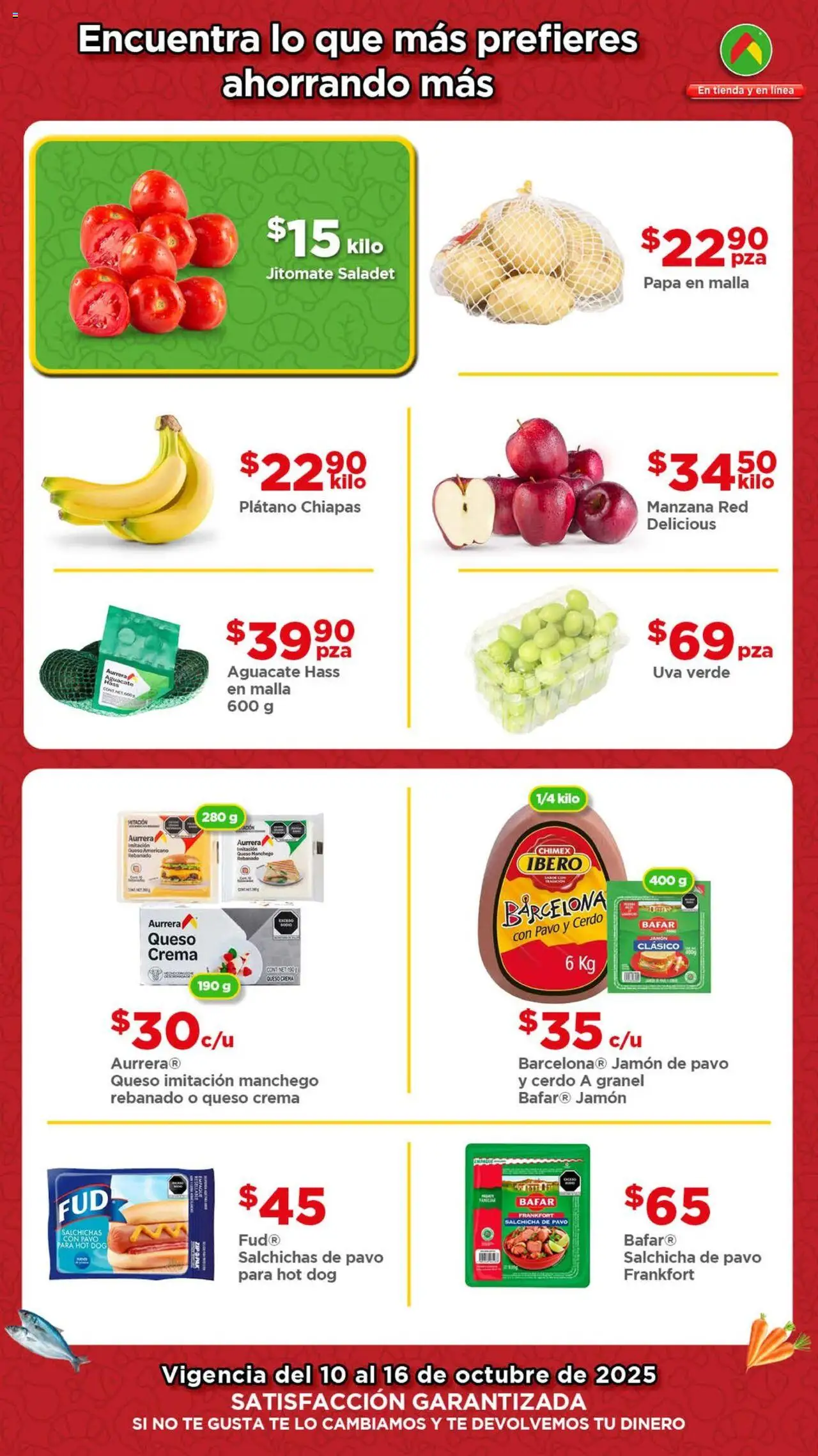 Nuevas ofertas de Bodega Aurrerá válidas en toda la República Mexicana desde el 10.10.2025. ¡Encuentra las mejores ofertas en Bodega Aurrerá - Folleto Precio más Bajo! | Página: 2 | Productos: Papa, Crema, Aguacate, Uva