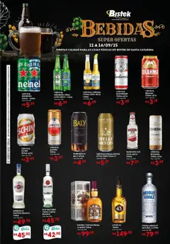 Bistek Supermercados - Ofertas Bebidas - Pré-Visualização do folheto da loja Bistek Supermercados, válido de 12.09.2025