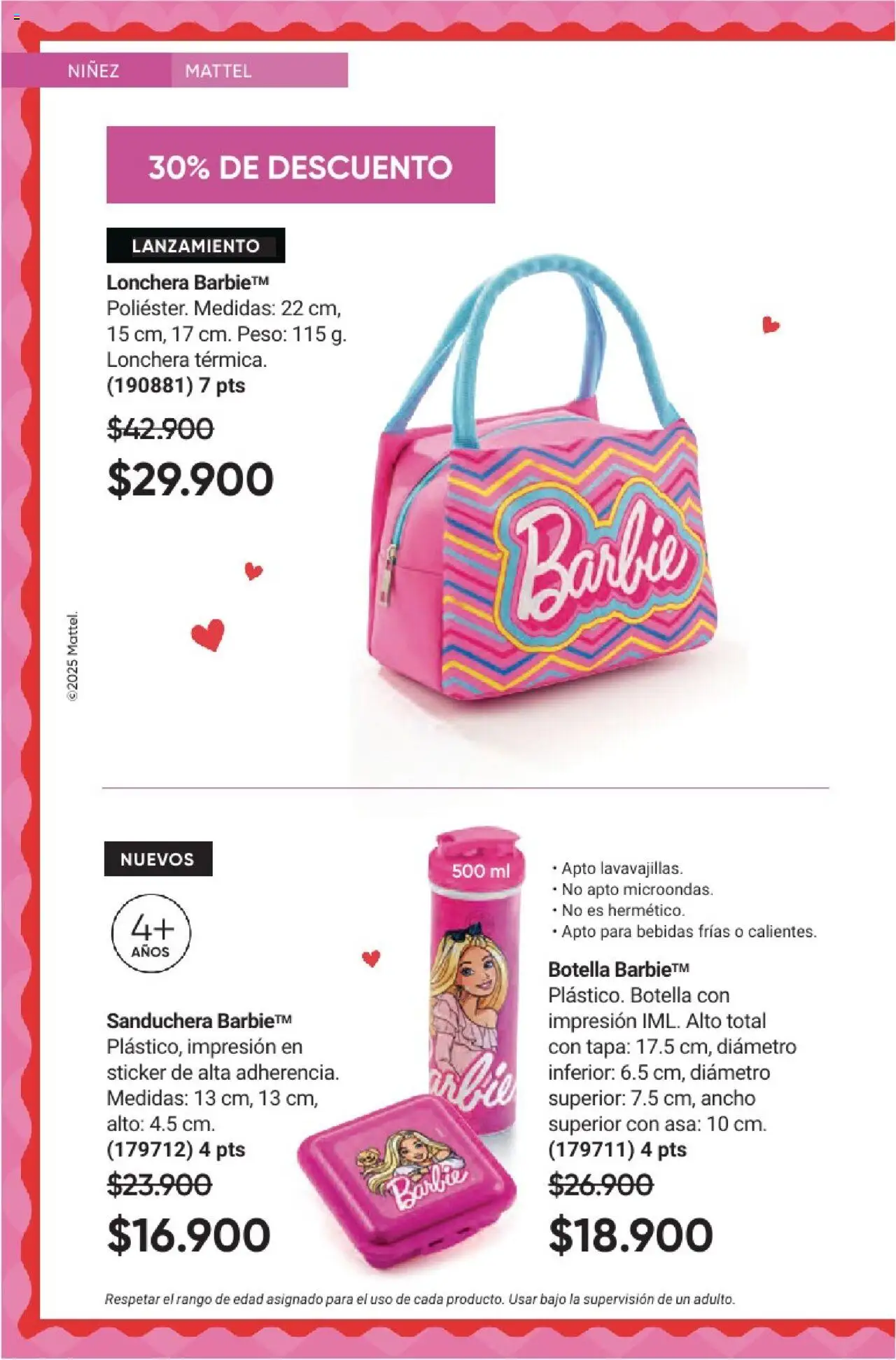 Avon revista - valida desde el 01.08.2025 | Página: 85 | Productos: Sanduchera, Peso, Botella, Lonchera