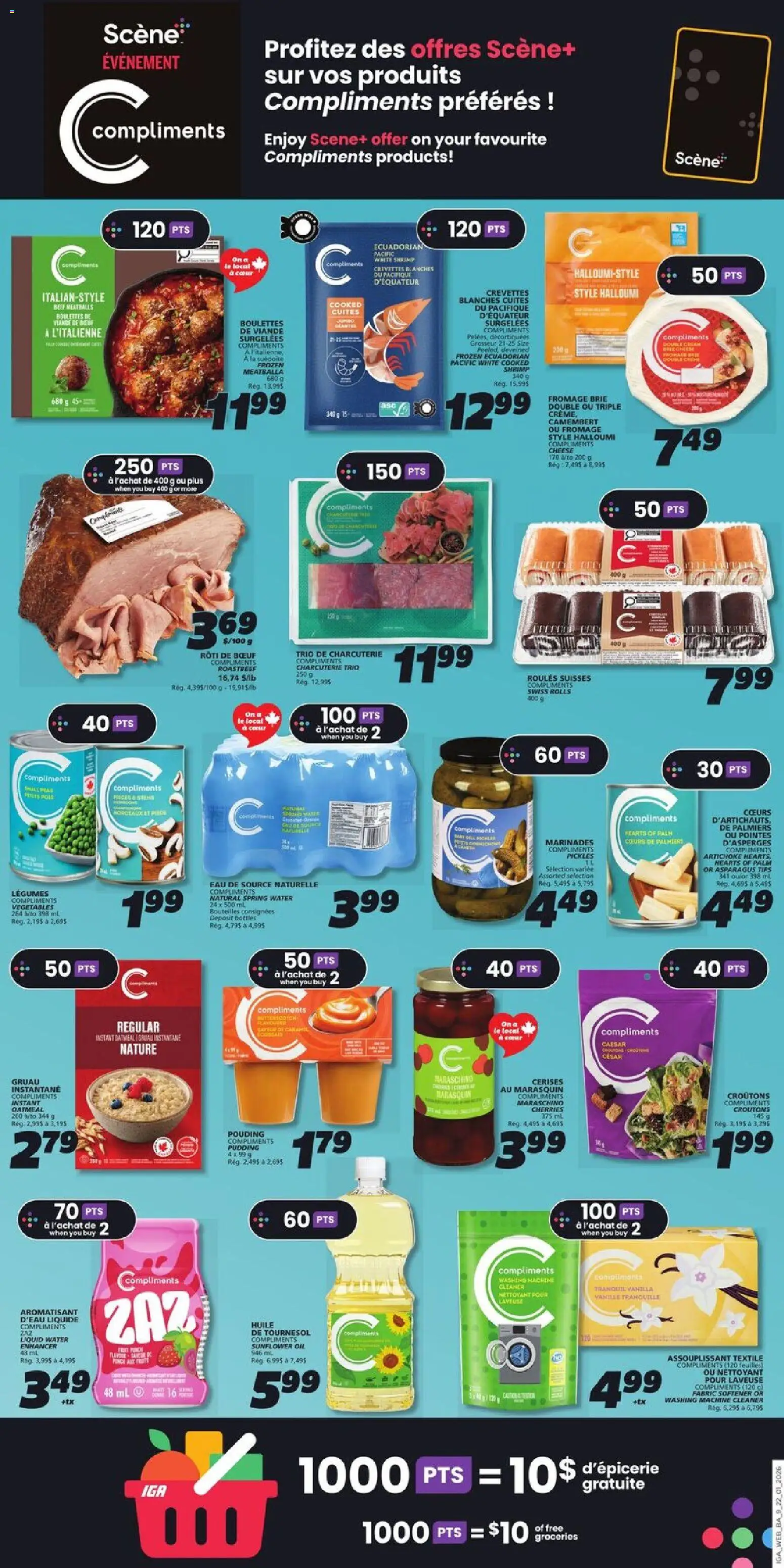 IGA flyer valid from 22.01.2026 | Page: 11 | Products: Washing machine, Fabric softener, Cheese, Oil