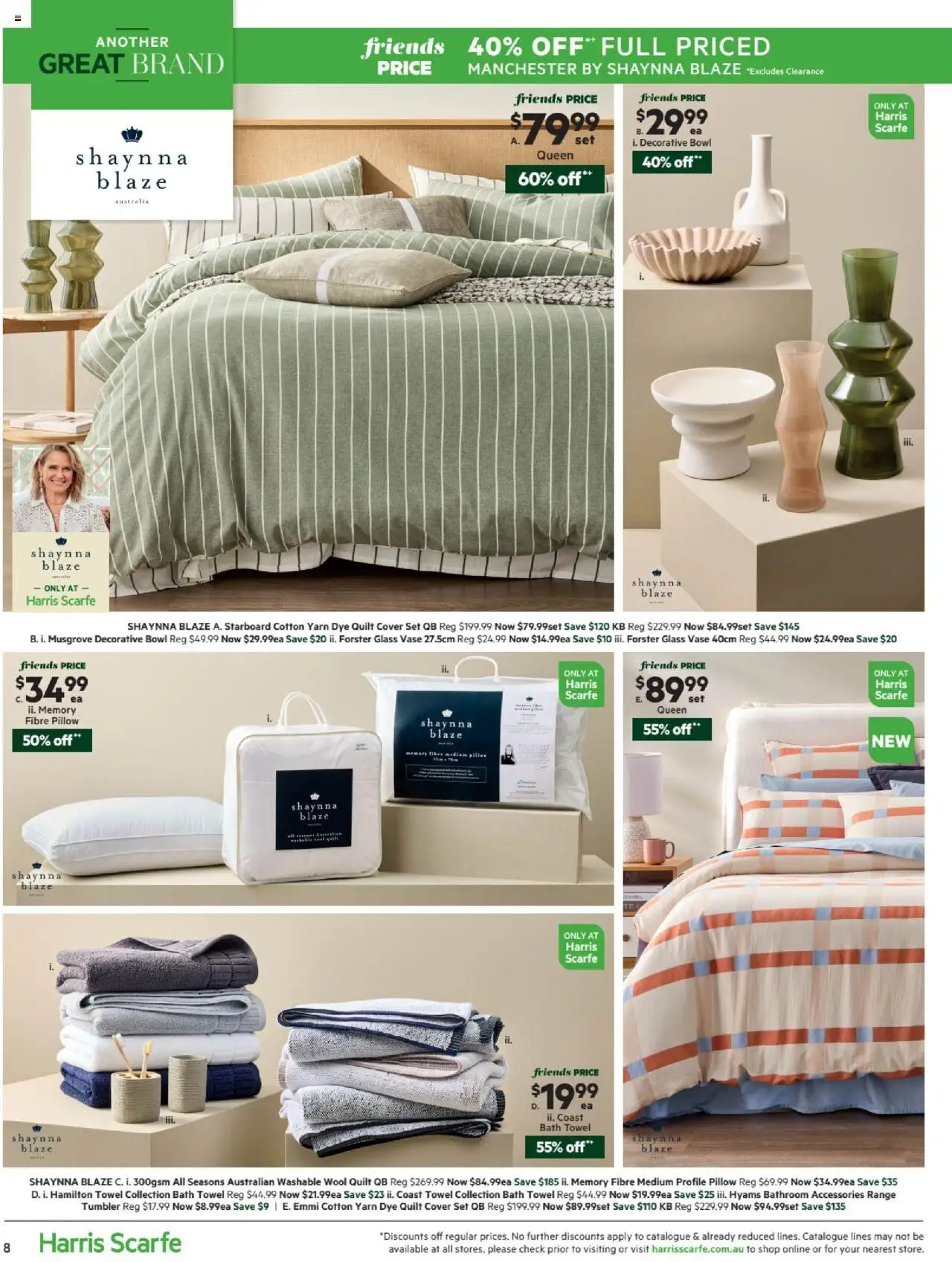 Harris Scarfe catalogue - valid from 13.10.2025 | Page: 8 | Products: Bath, Vase, Bathroom, Pillow