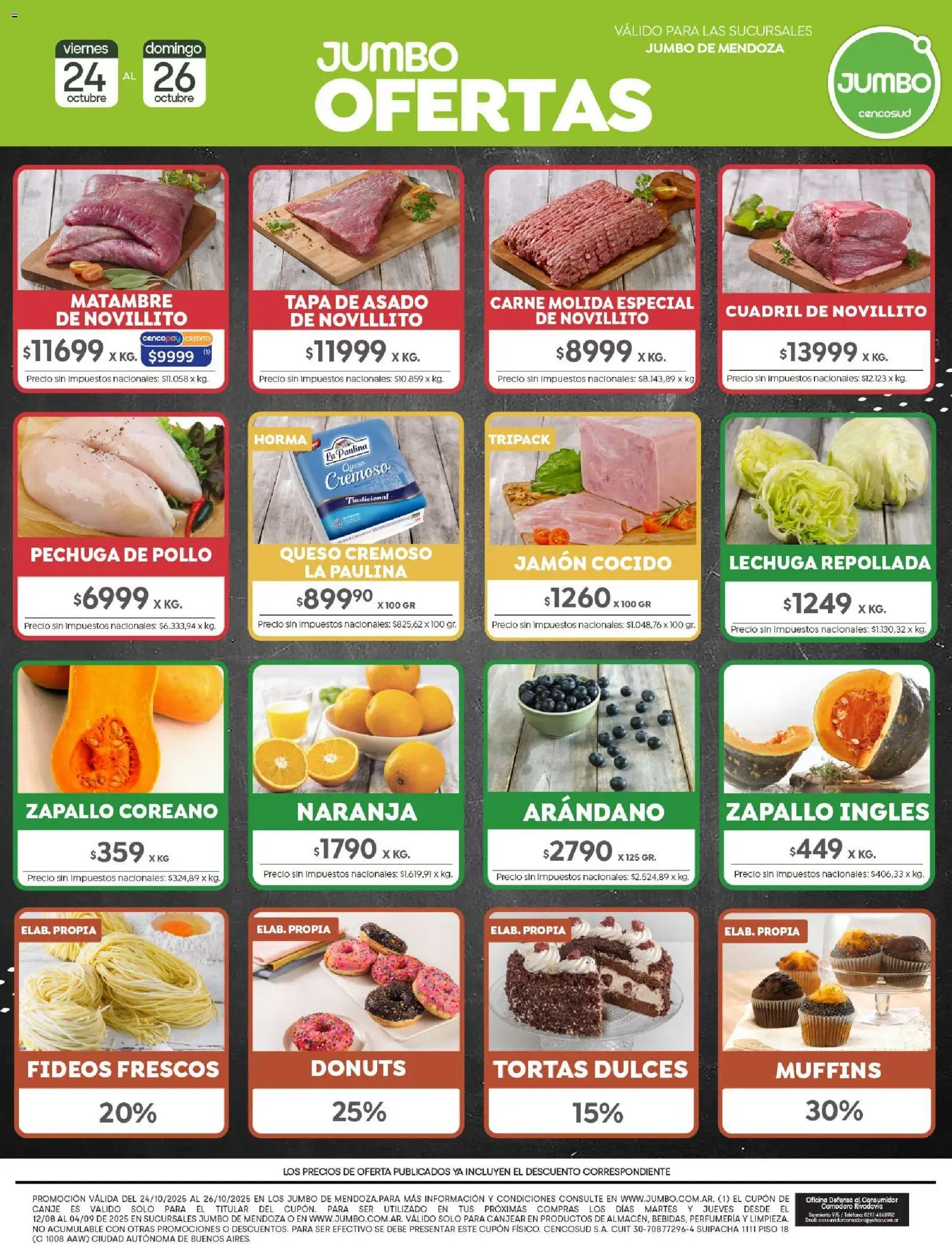 Jumbo - Ofertas | Mendoza │ válido desde el 24.10.2025 | Página: 7 | Productos: Teléfono, Lechuga, Queso, Fideos