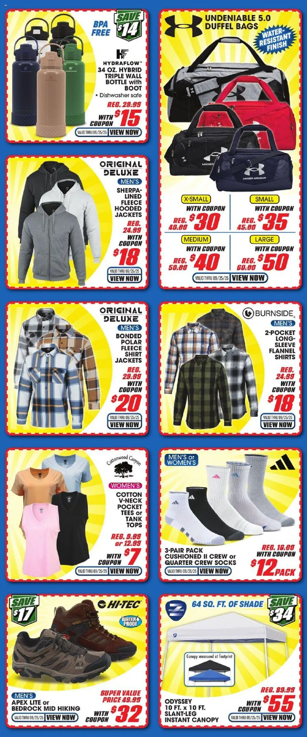 Big 5 Sporting Goods Weekly Ad - valid from 19.09.2025 | Page: 4 | Products: Safe, Shirt, Socks, Water