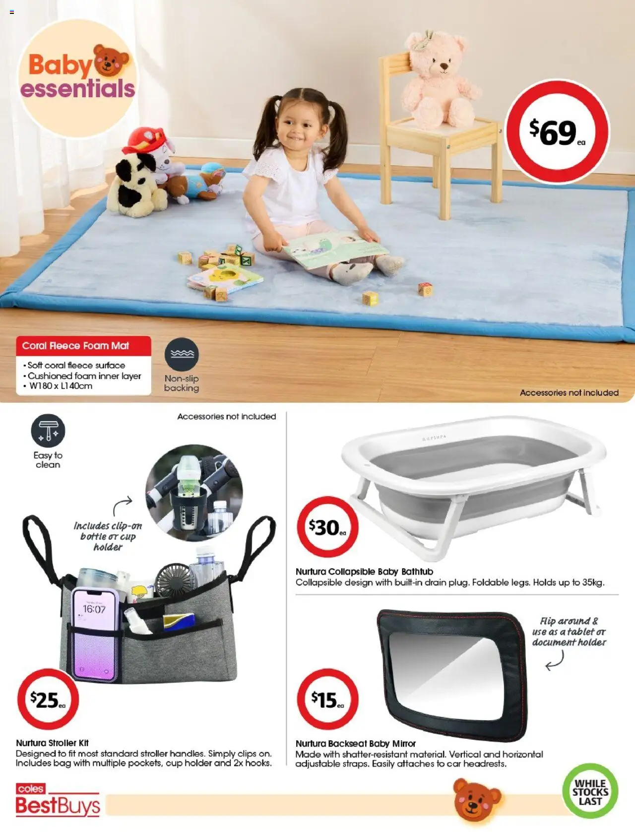 Coles catalogue - valid from 10.10.2025 | Page: 4 | Products: Mirror, Tablet, Bag, Clips